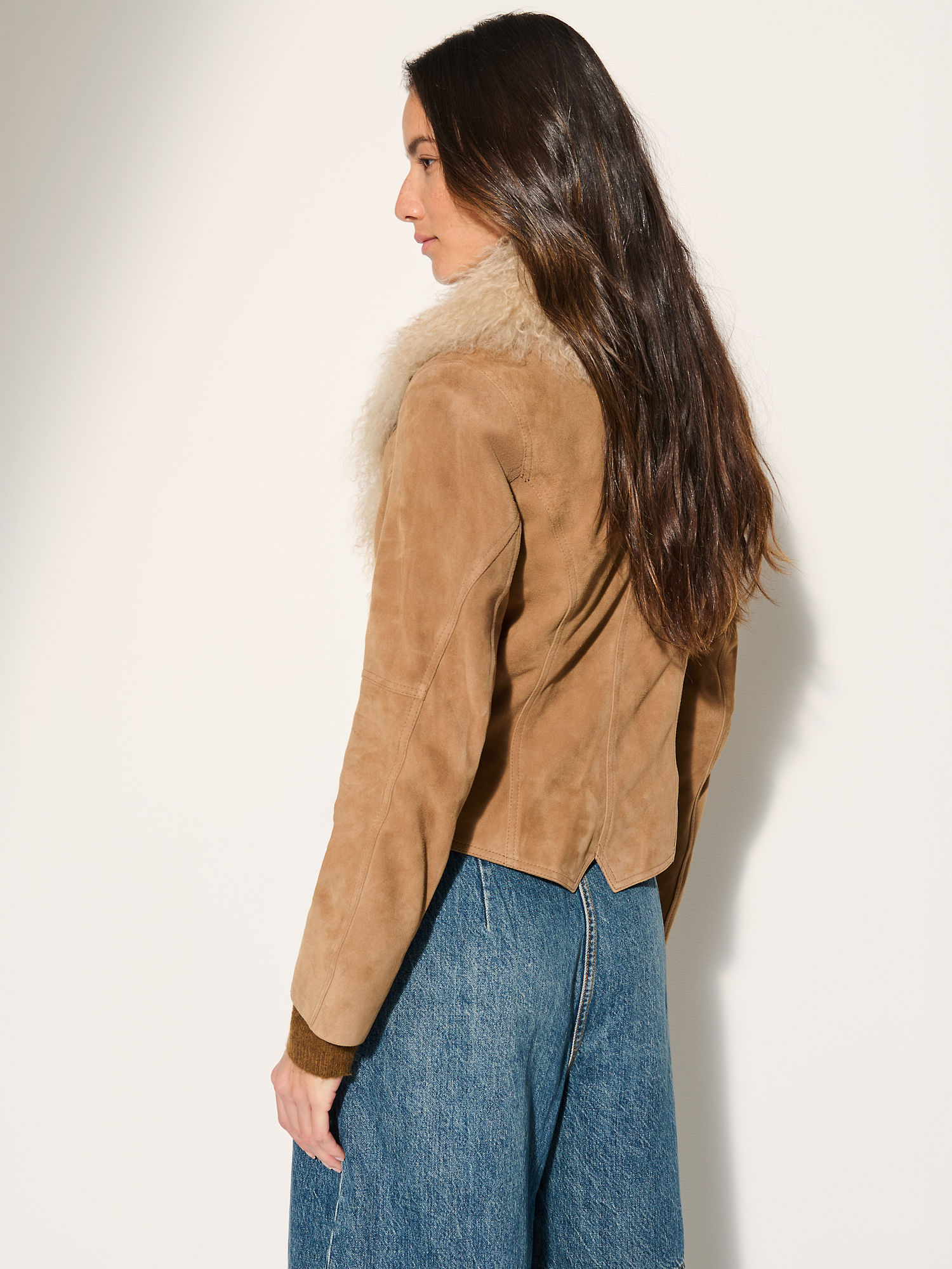 Celestine Suede Leather Jacket - XNAUWBI