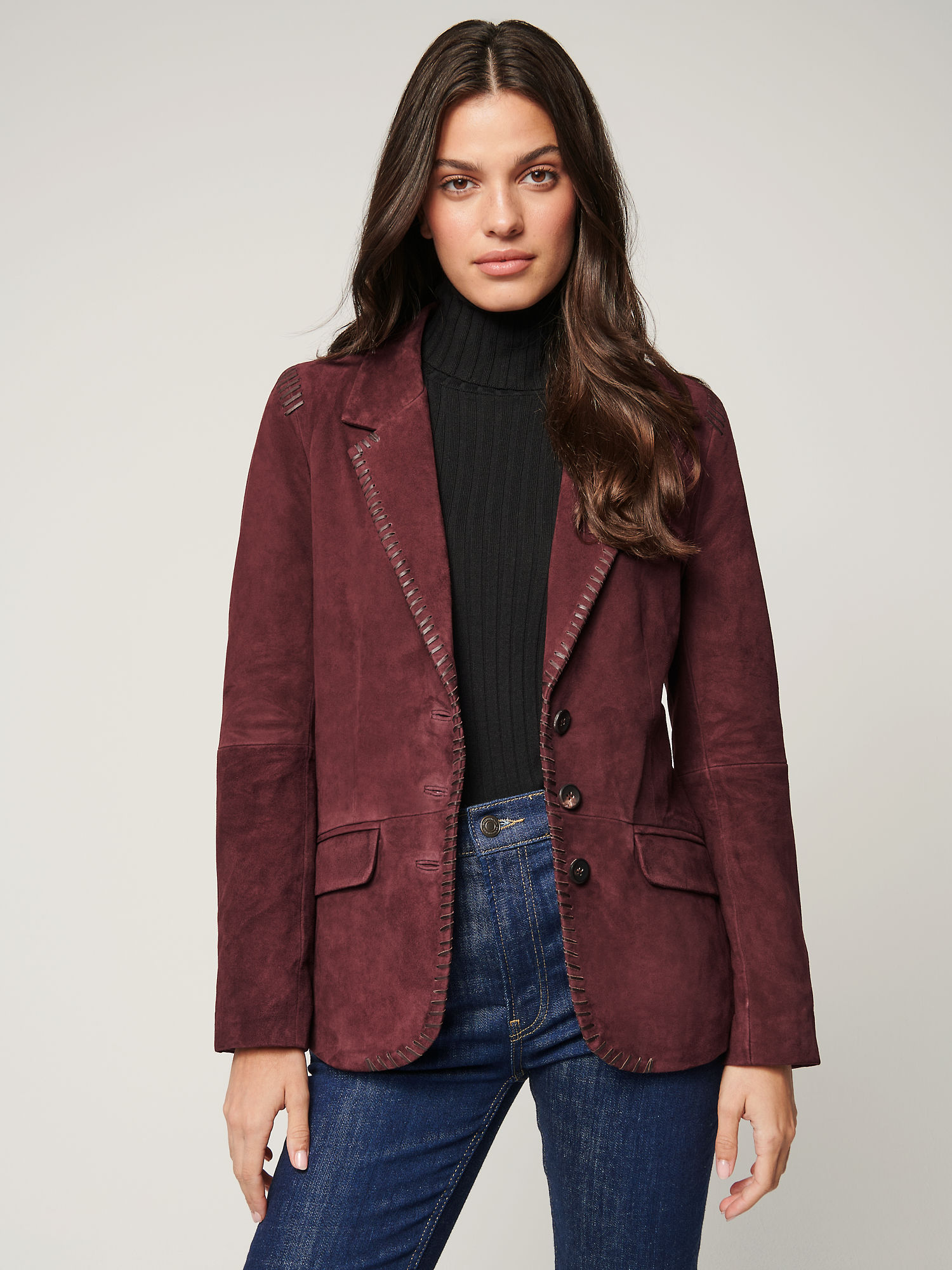 Naomi Suede Leather Blazer - XNAUWBI