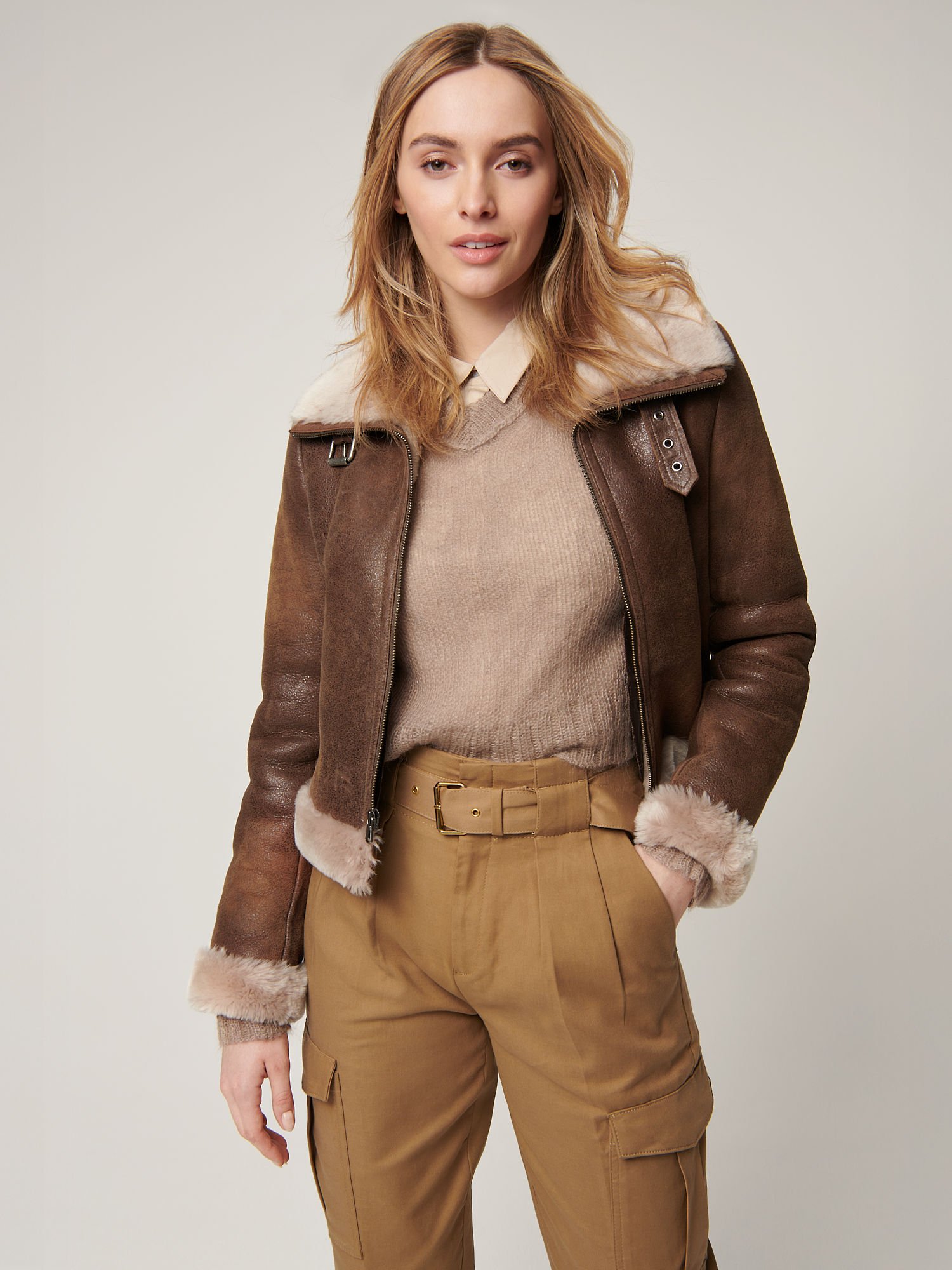 Lacey Sheepskin Bomber Jacket - XNAUWBI