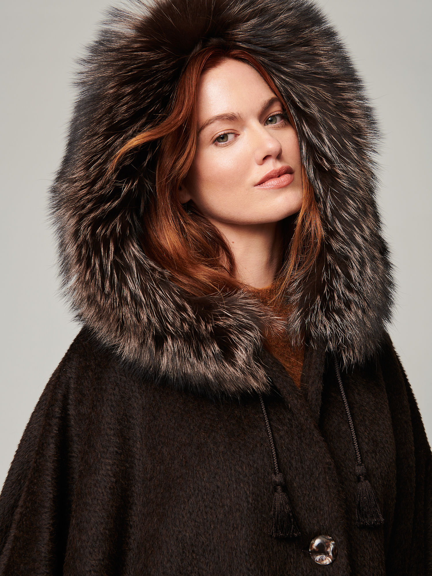 Ashby Hooded Alpaca Wool-Blend Cape - XNAUWBI