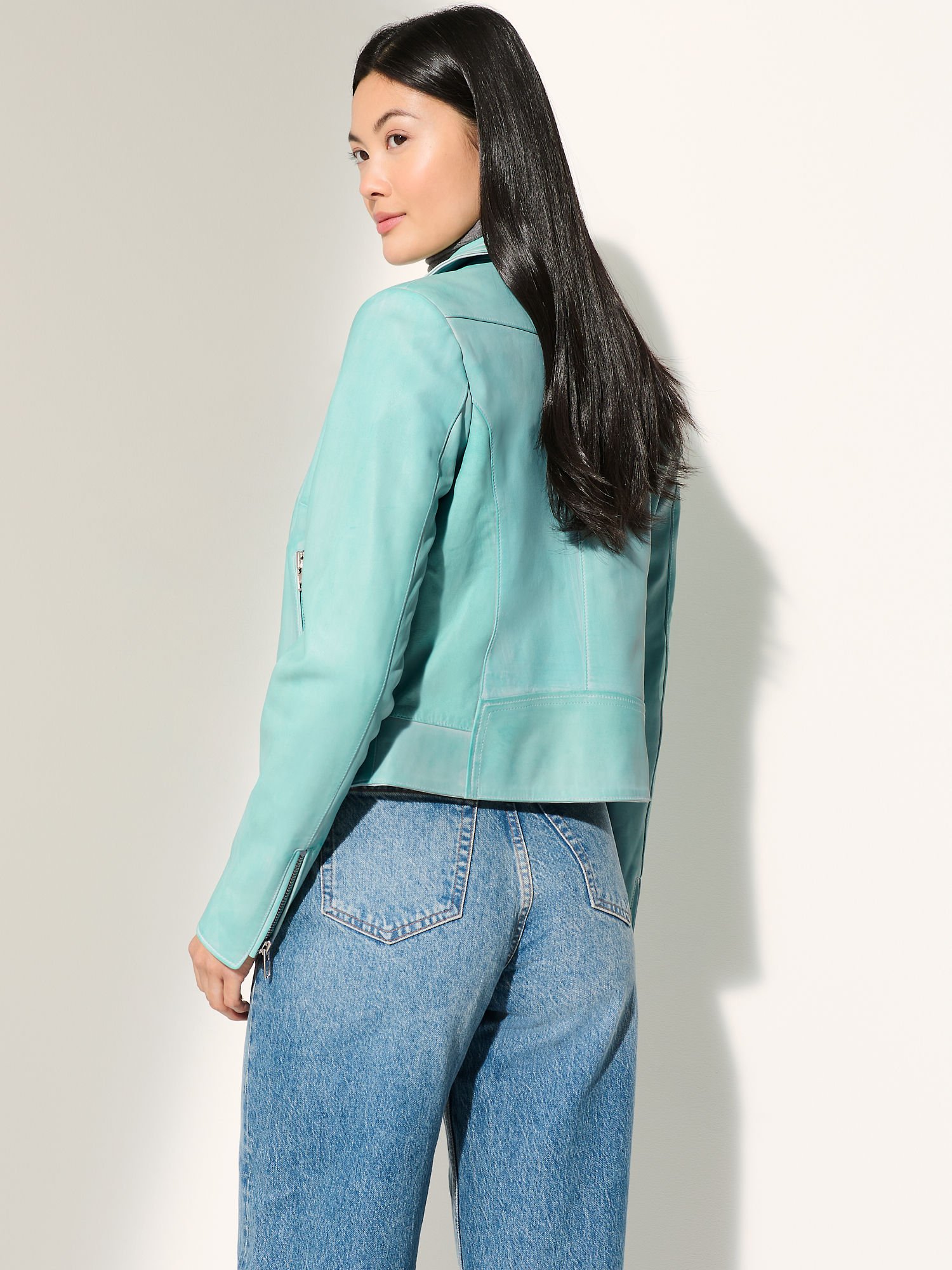 Ariel Leather Moto Jacket - XNAUWBI