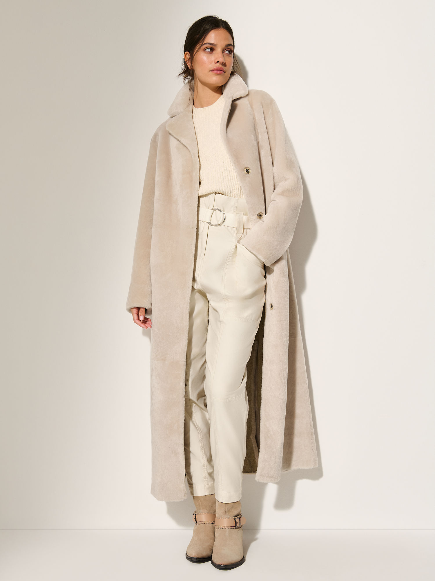 Yvette Sheepskin Coat - XNAUWBI