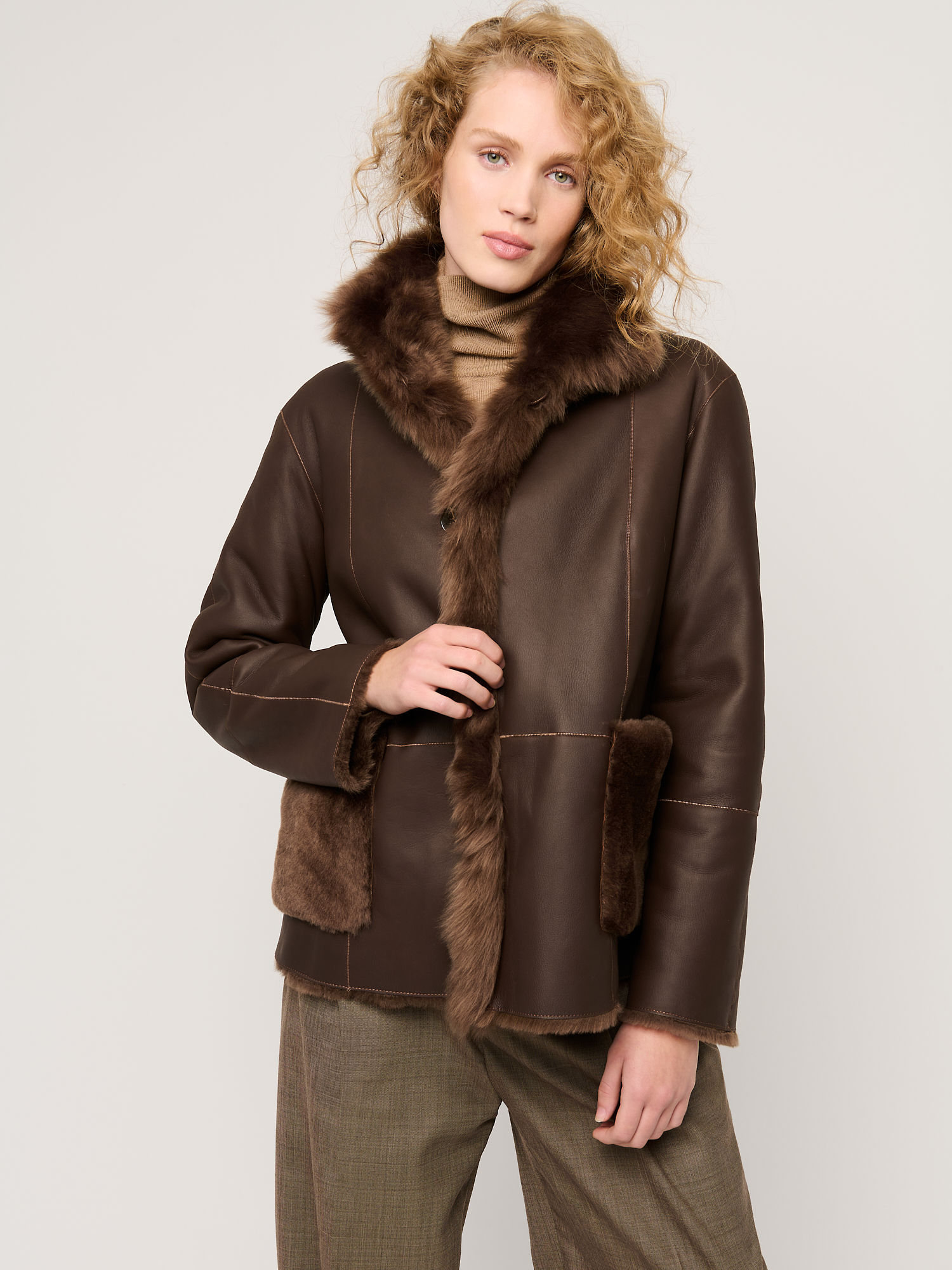 Quinn Reversible Sheepskin Coat - XNAUWBI
