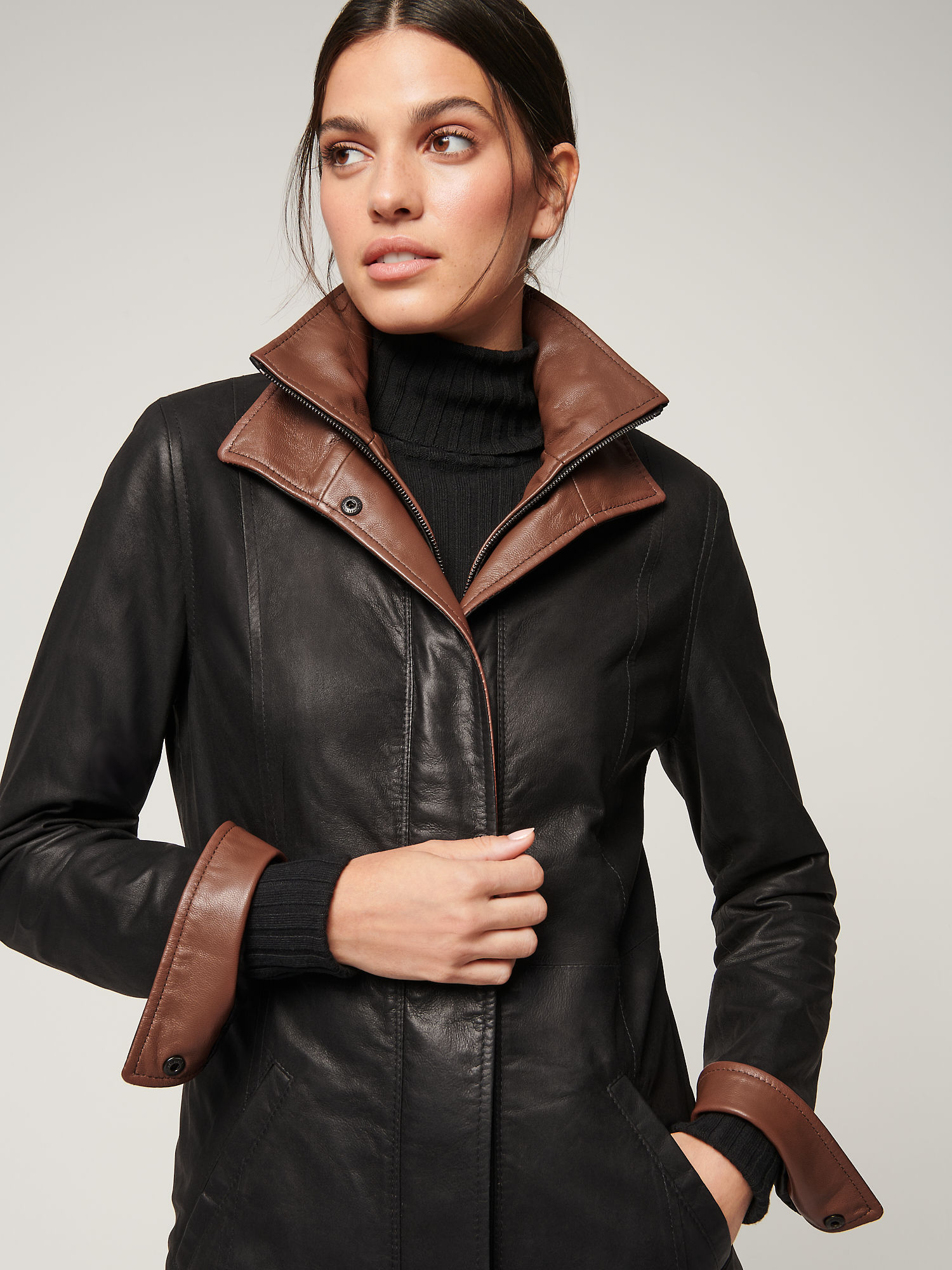 Rory Lite Leather Jacket - XNAUWBI