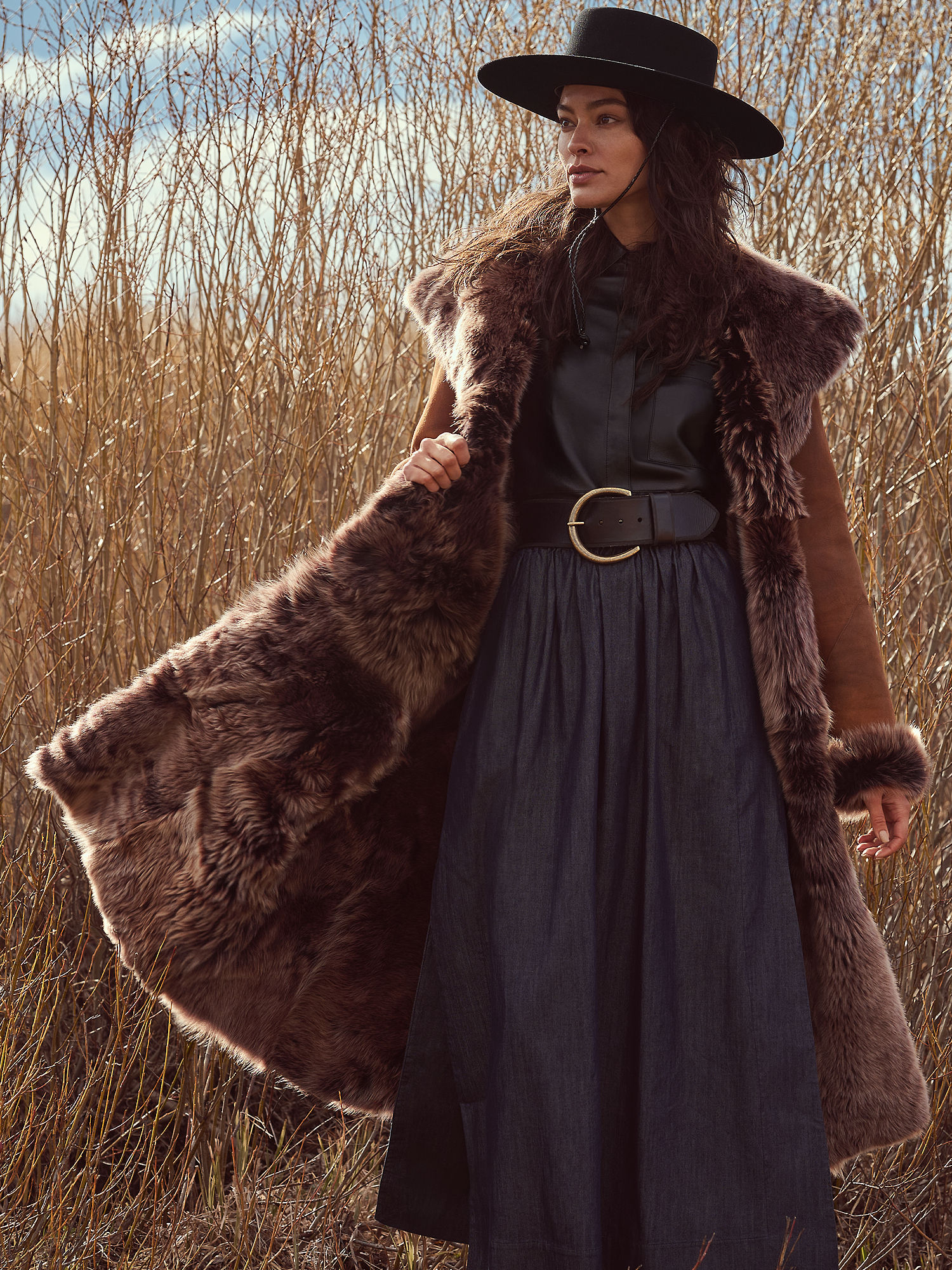 Dakota Hooded Toscana Sheepskin Coat - XNAUWBI