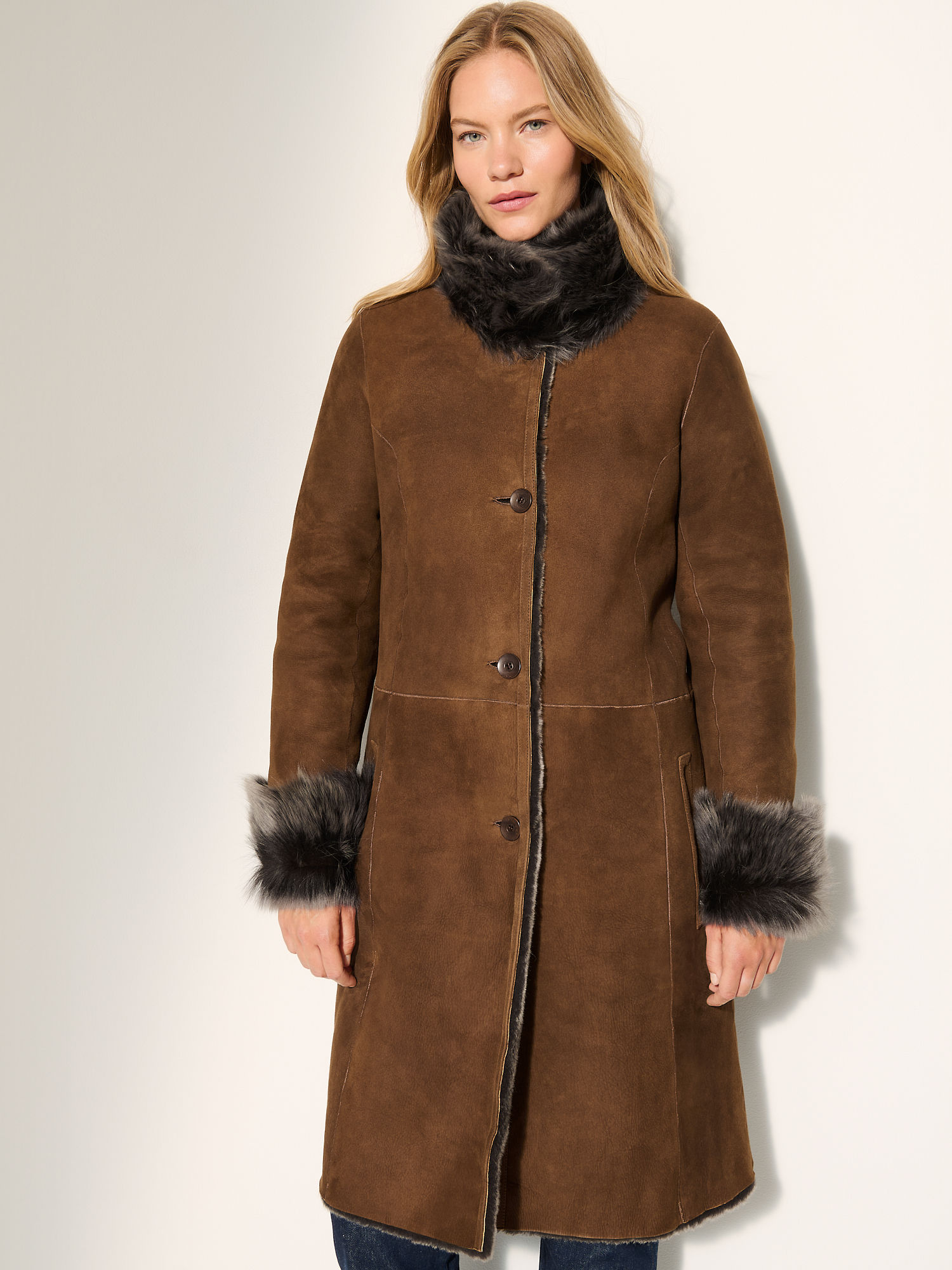 Leticia Reversible Sheepskin Coat - XNAUWBI