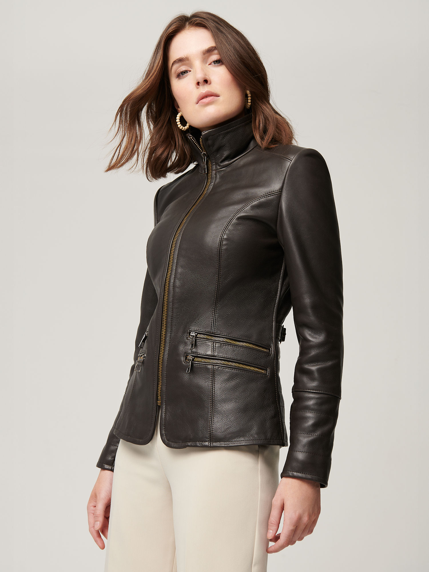 Jessica Leather Jacket - XNAUWBI