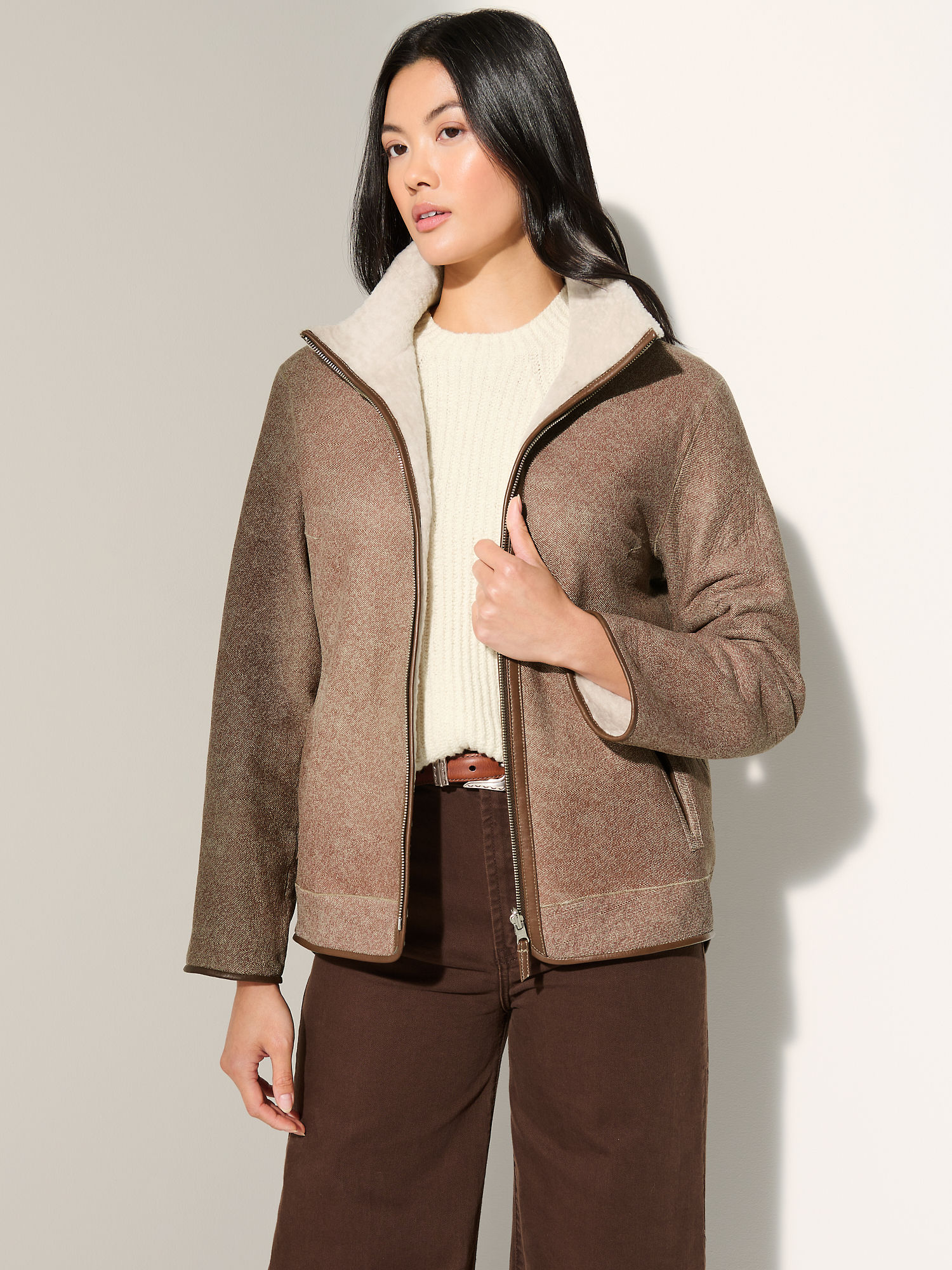 Paige Reversible Sheepskin Coat - XNAUWBI