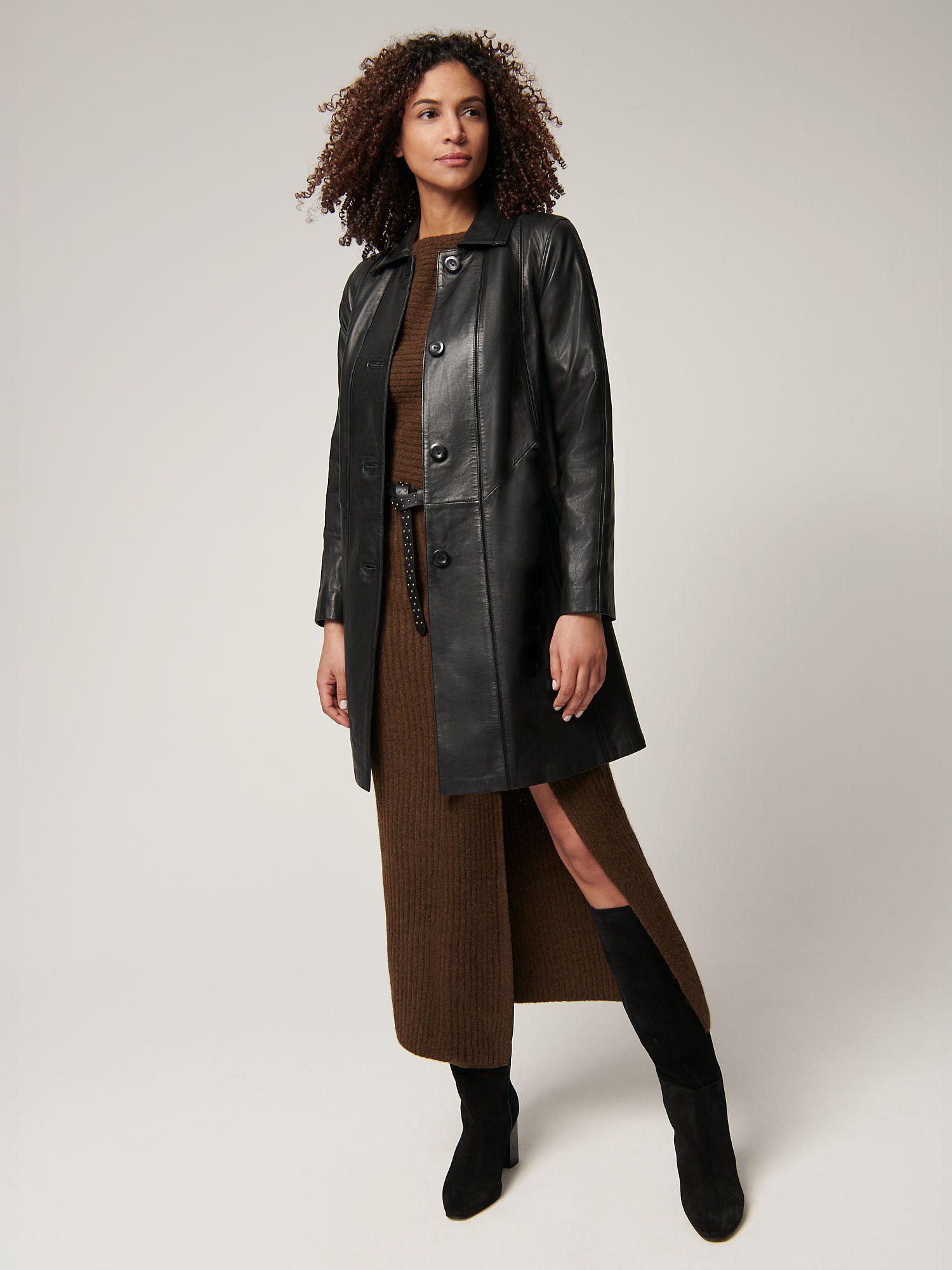 Ava Leather Coat - XNAUWBI