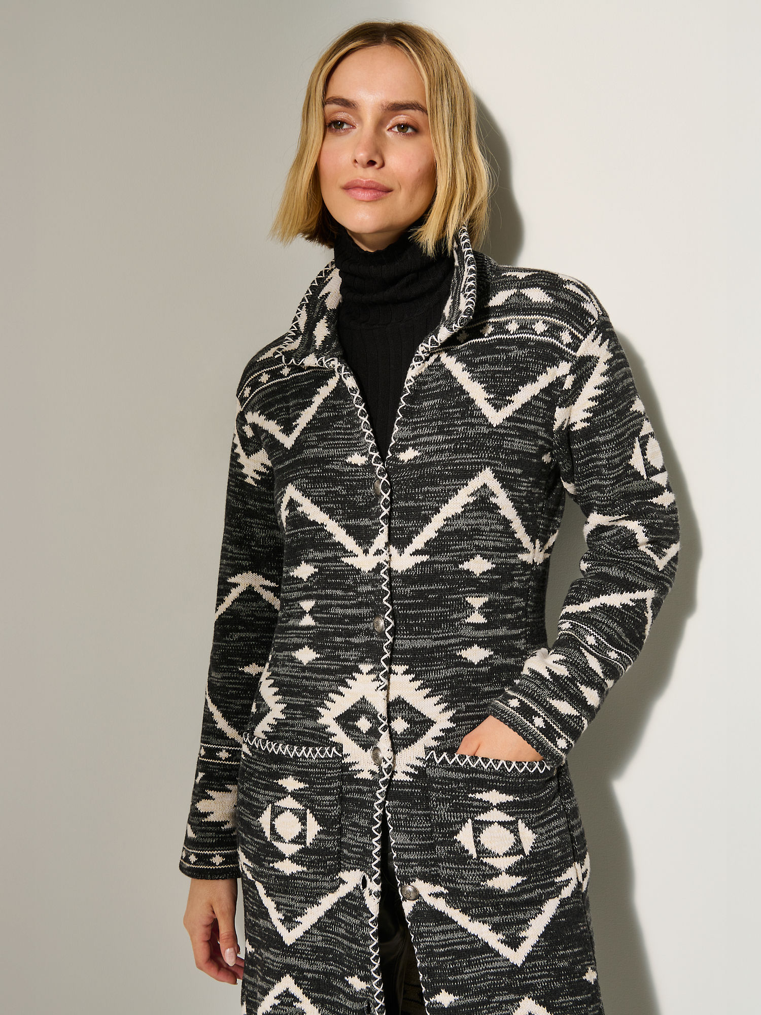Silverheels Peak Cotton Sweater Jacket - XNAUWBI