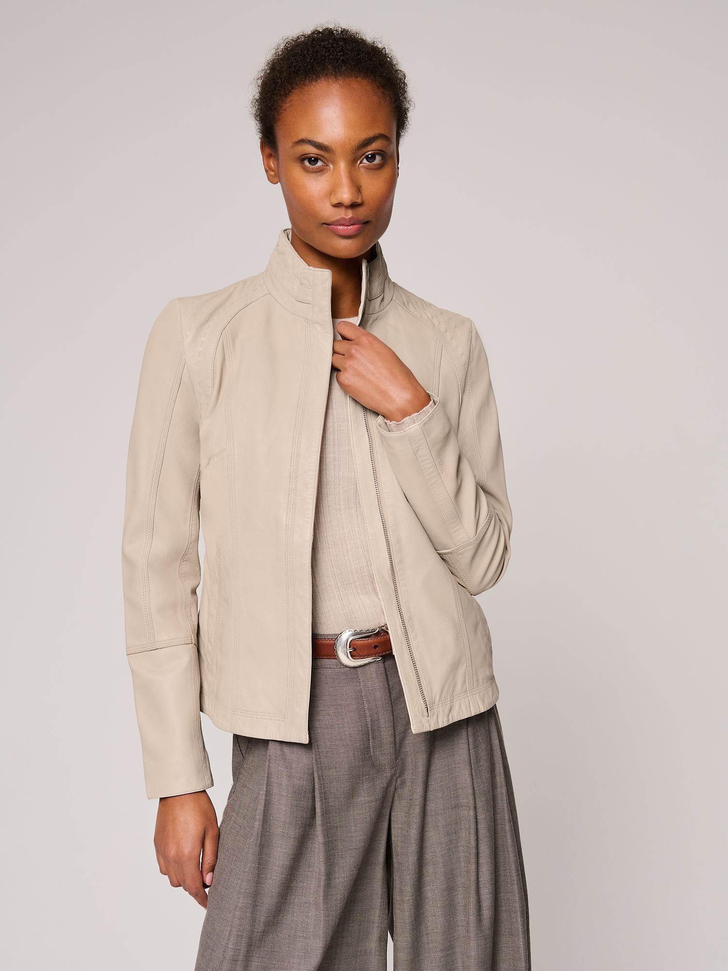 Azura Classic Leather Jacket - XNAUWBI