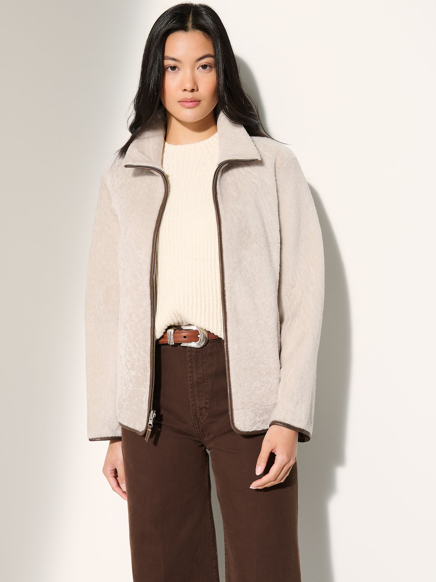 Paige Reversible Sheepskin Coat - XNAUWBI