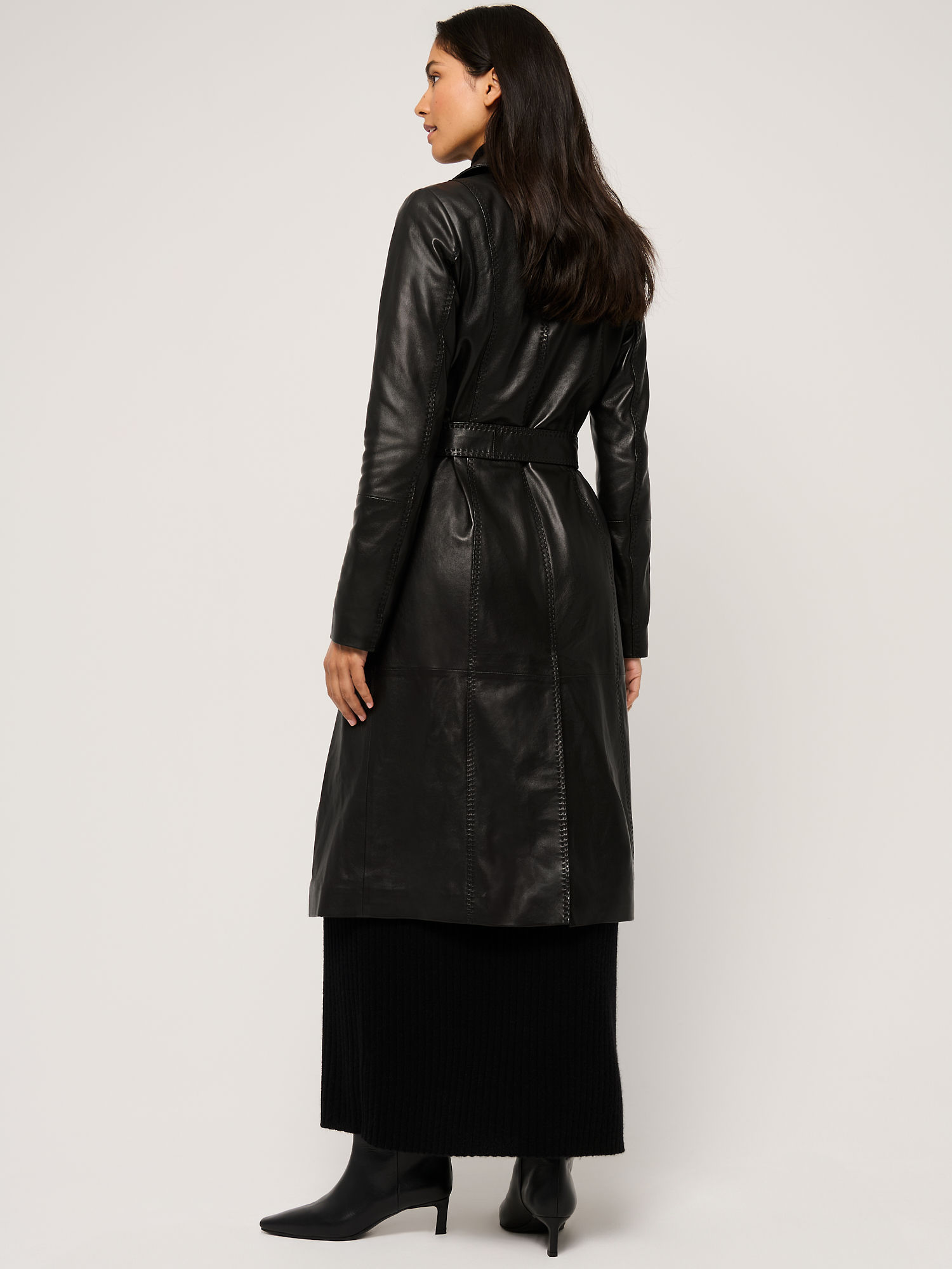 Zelda Leather Trench Coat - XNAUWBI