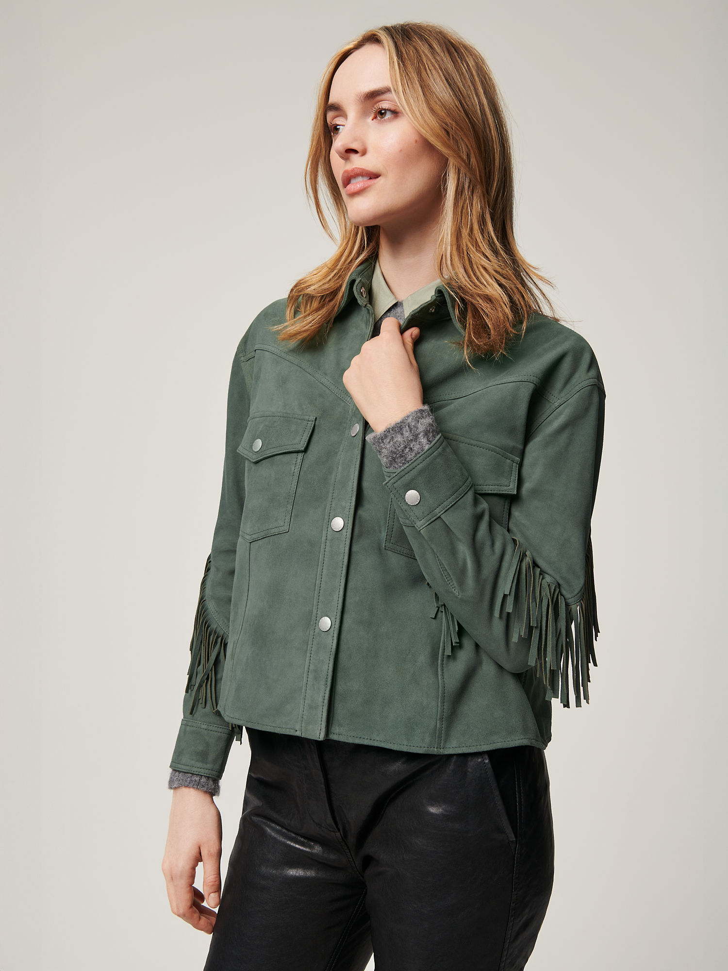 Rosario Suede Leather Jacket - XNAUWBI