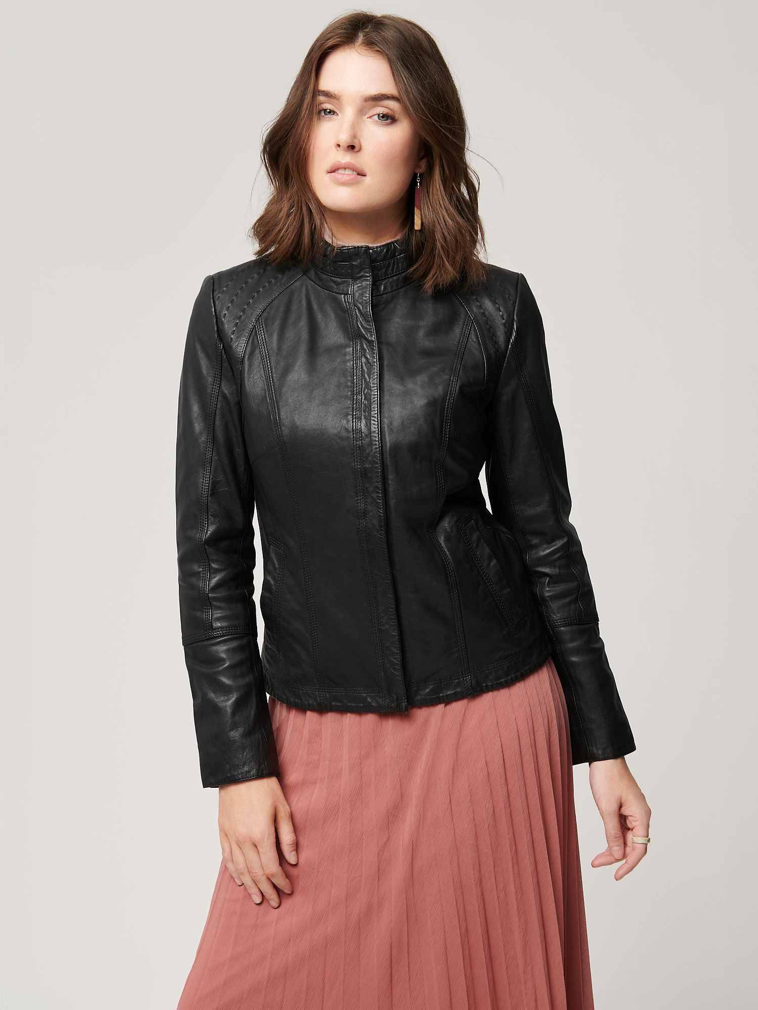 Azura Classic Leather Jacket - XNAUWBI