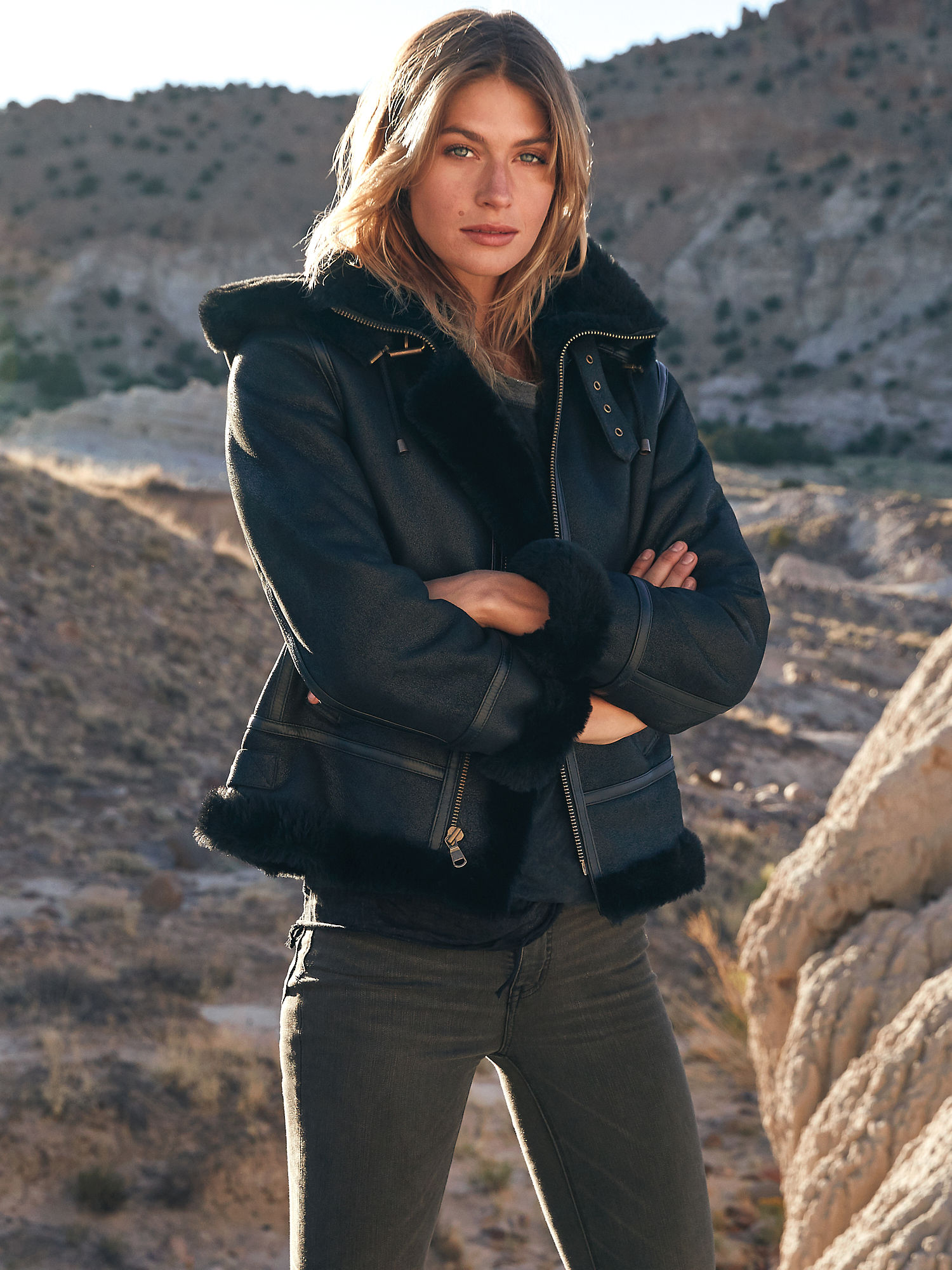 Jane Sheepskin B-3 Bomber Jacket - XNAUWBI