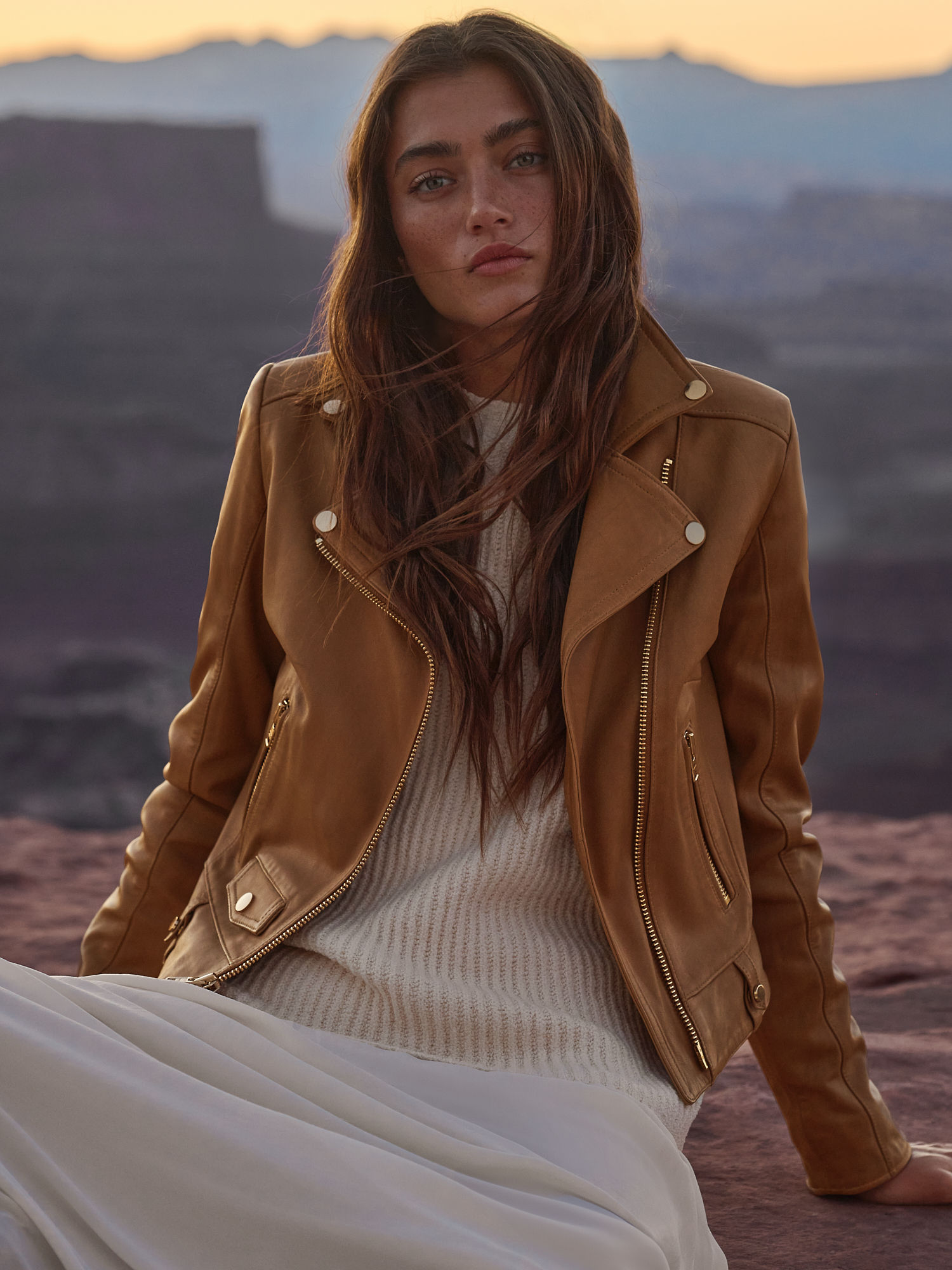 Ariel Leather Moto Jacket - XNAUWBI