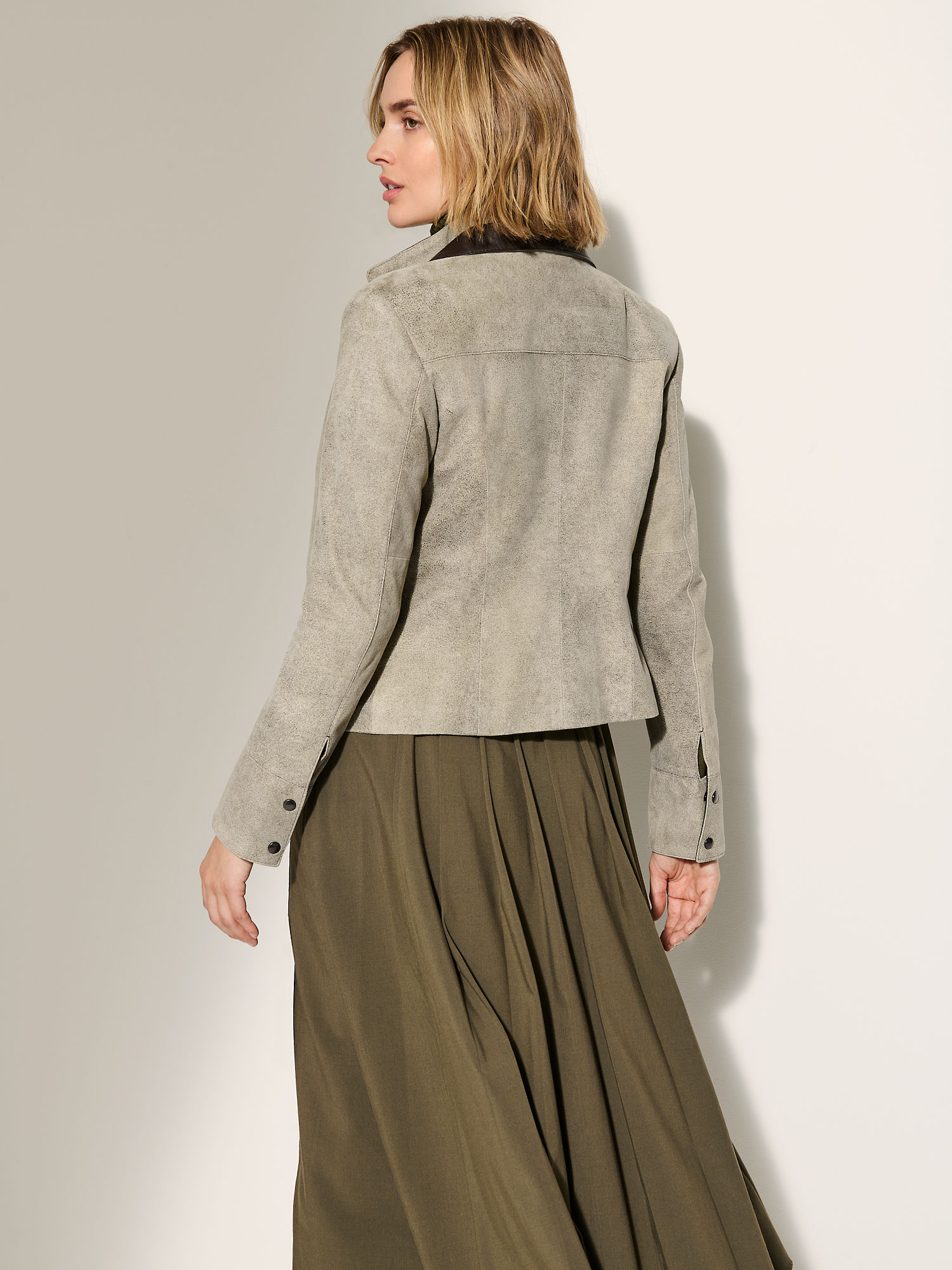 Rita Distressed Leather Jacket - XNAUWBI