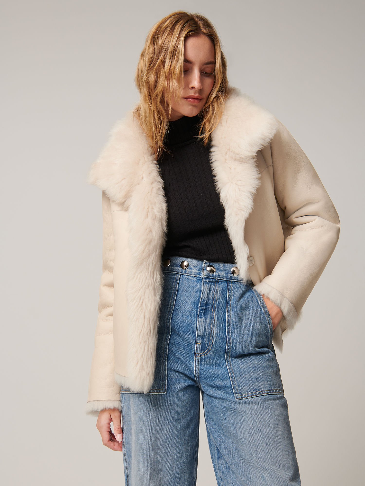 Kylie Reversible Sheepskin Jacket - XNAUWBI