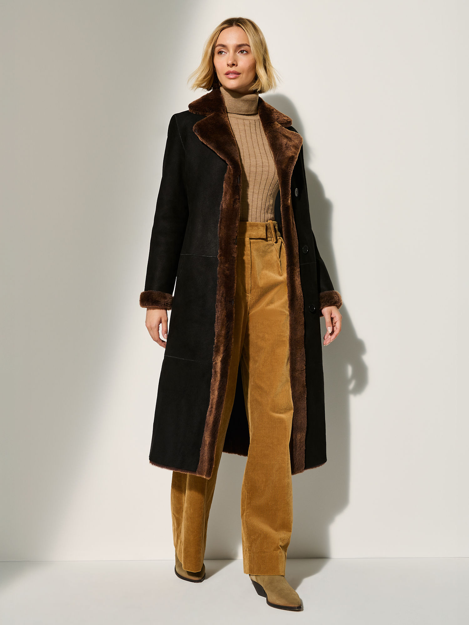 Isabella Reversible Merino Sheepskin Coat - XNAUWBI