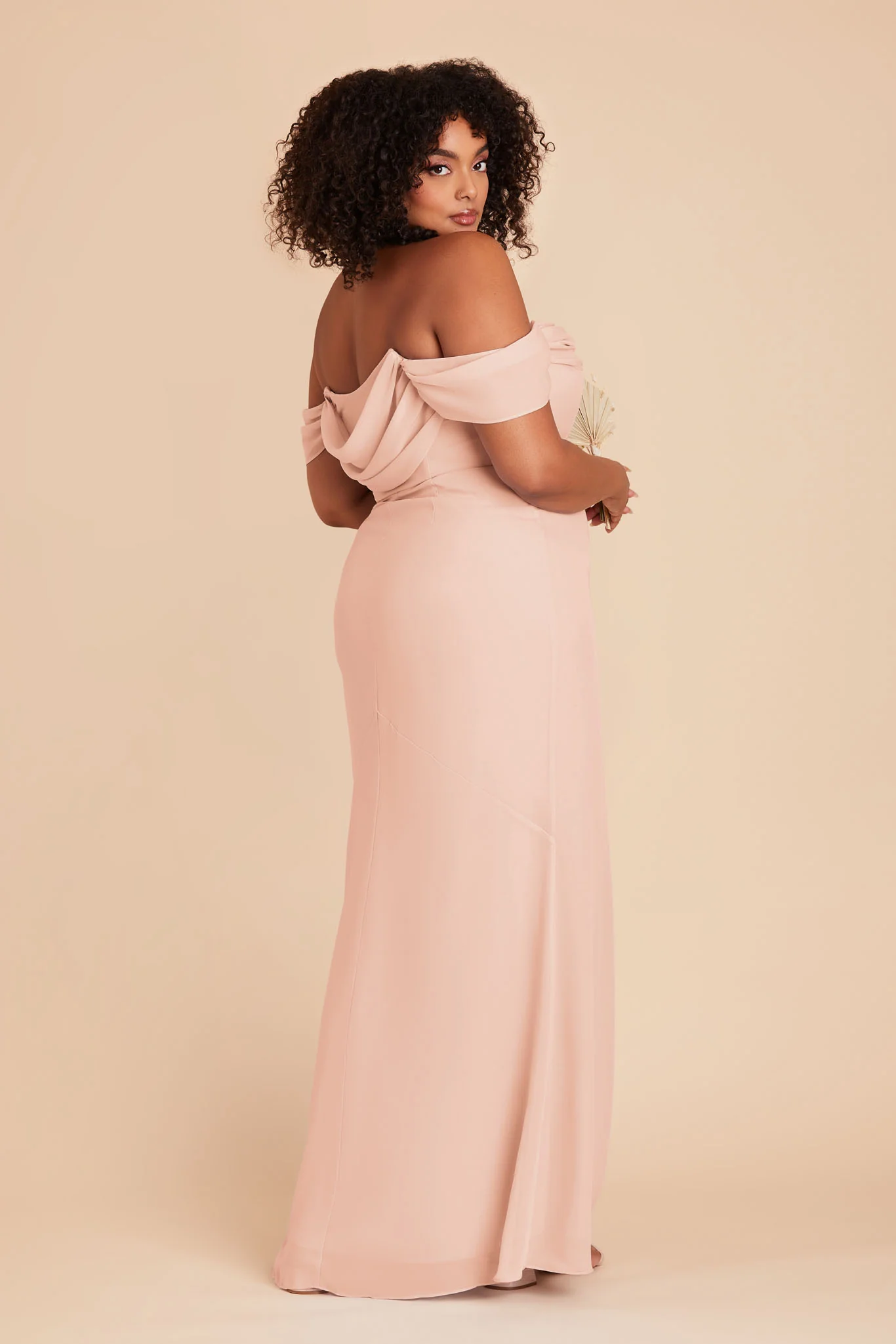 Chiffon Blush Pink Dress - XNAUWBI