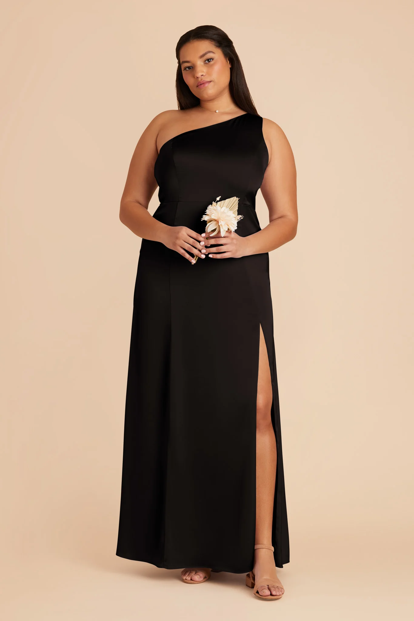 Matte Satin Black Dress - XNAUWBI