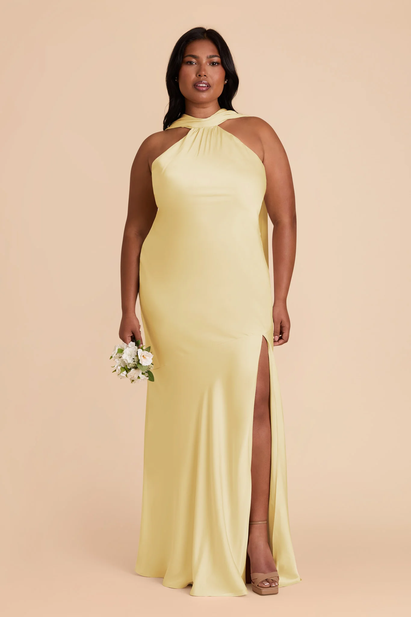 Matte Satin Lemon Sorbet Dress - XNAUWBI