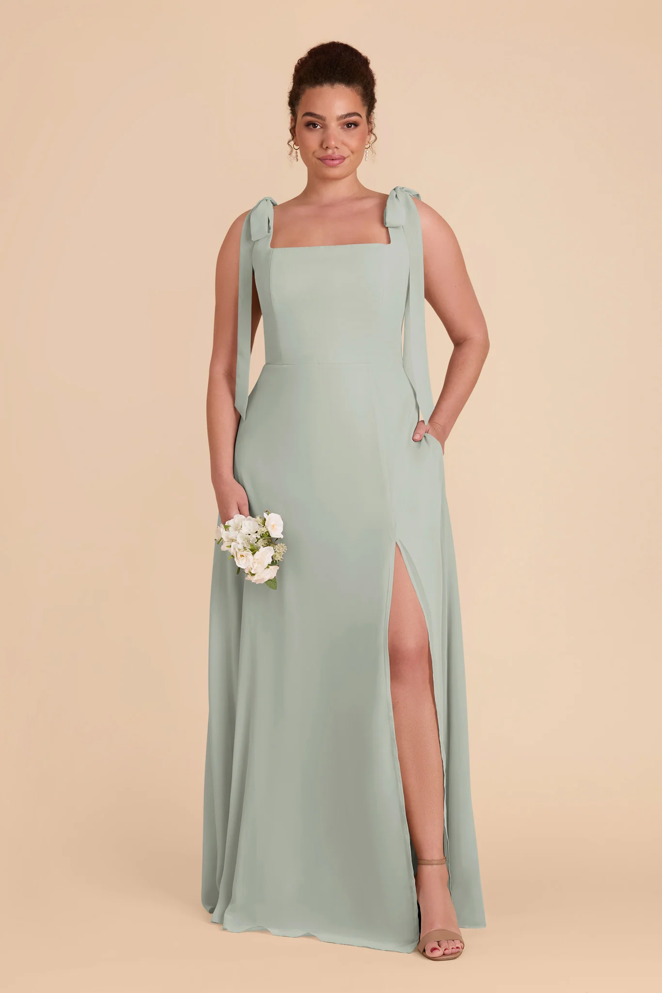 Chiffon Sage Dress - XNAUWBI