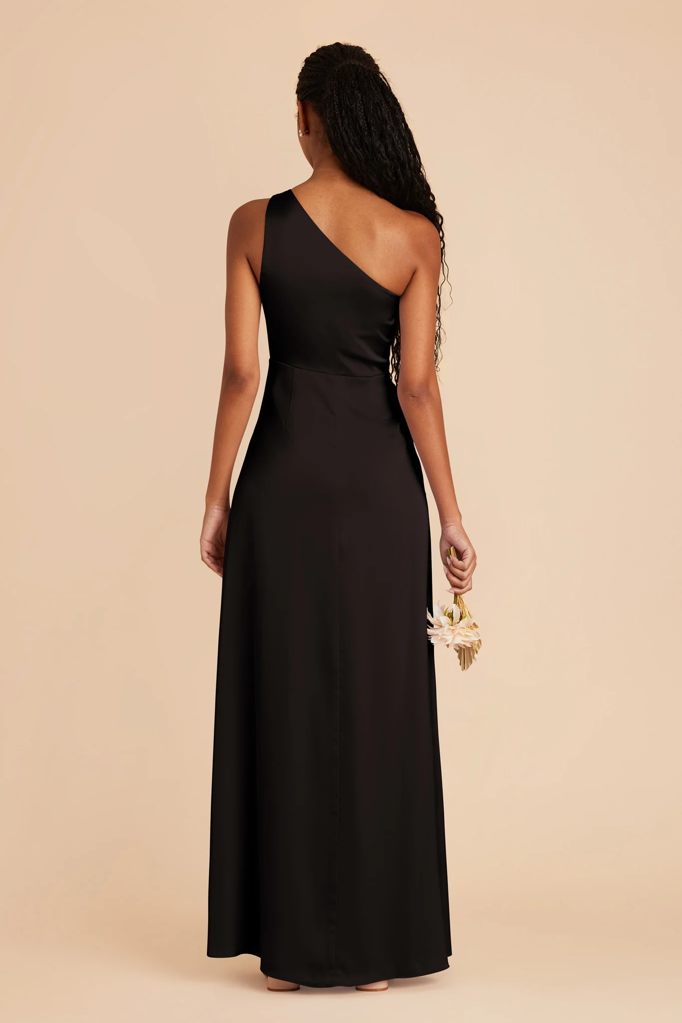 Matte Satin Black Dress - XNAUWBI