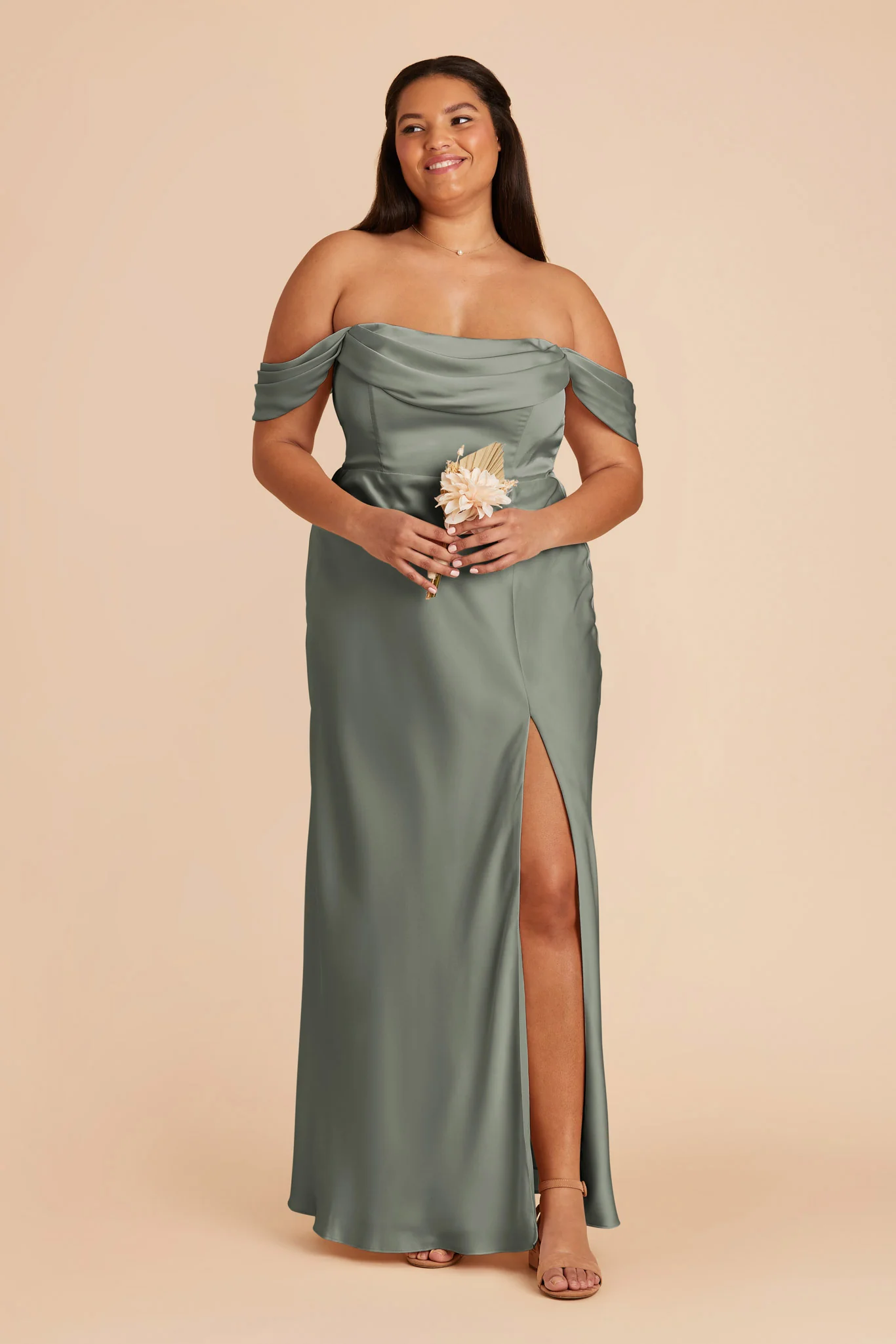 Matte Satin Sea Glass Dress - XNAUWBI