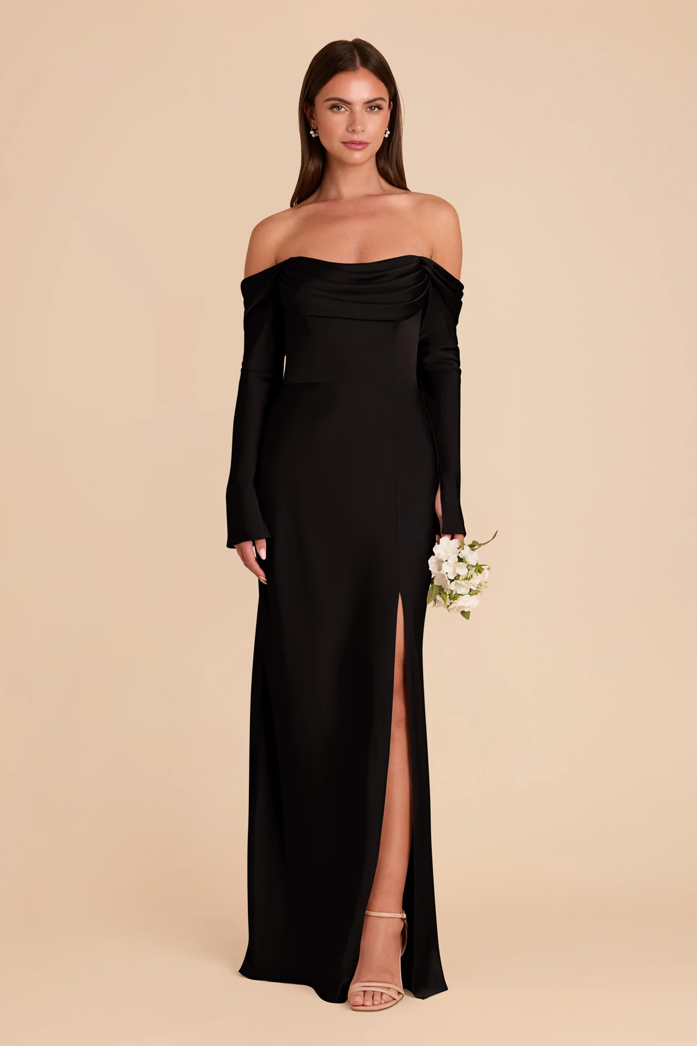 Matte Satin Black Dress - XNAUWBI