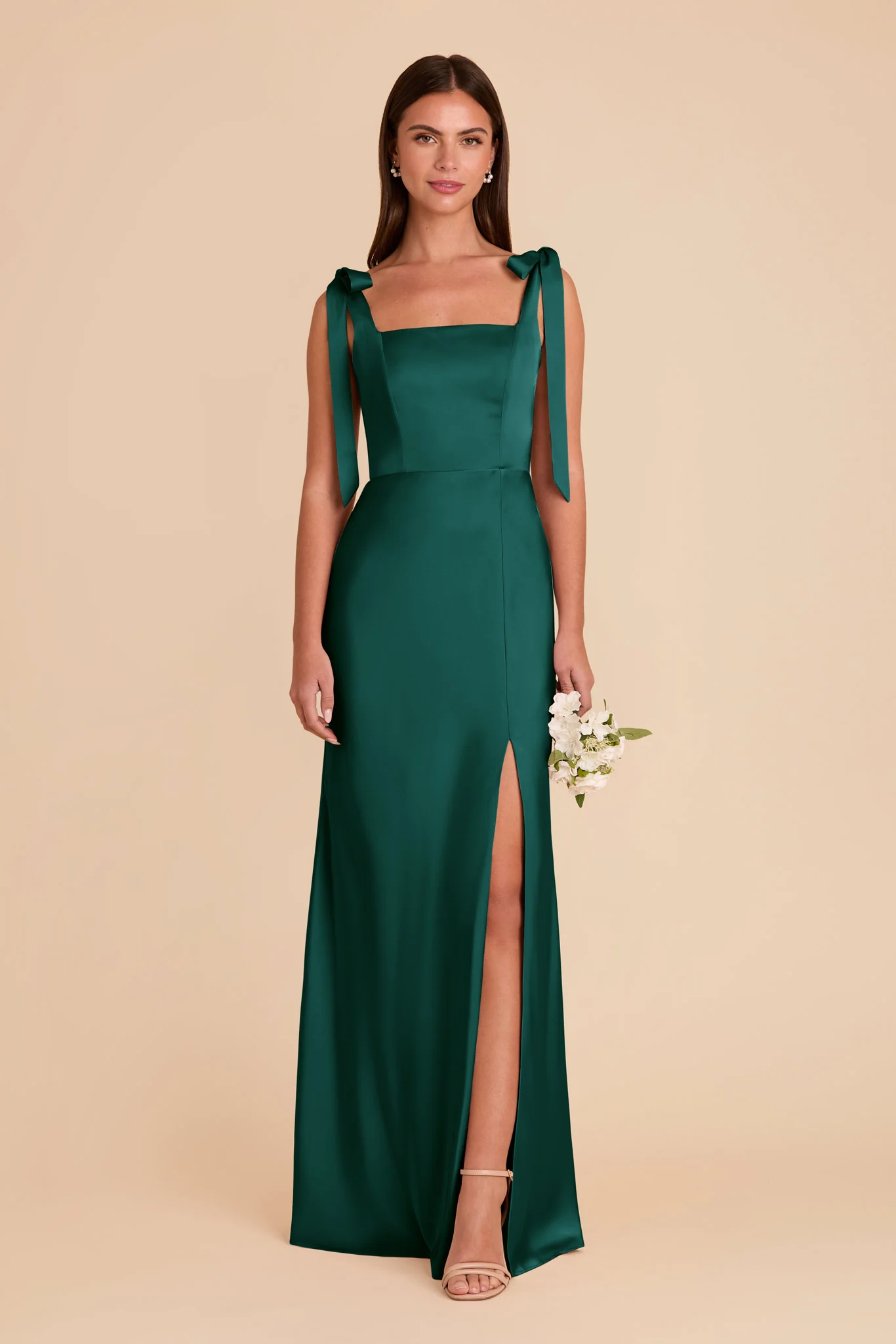 Matte Satin Emerald Dress - XNAUWBI