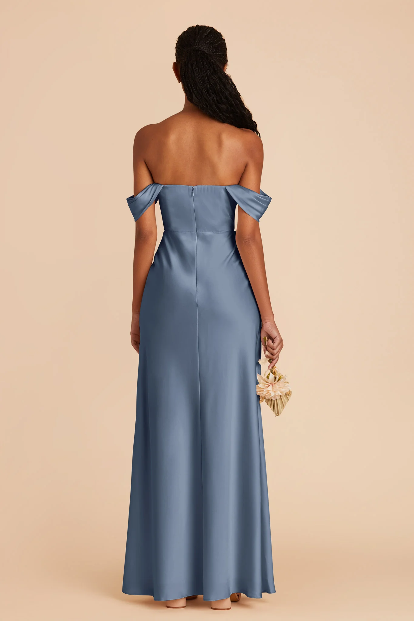 Matte Satin French Blue Dress - XNAUWBI