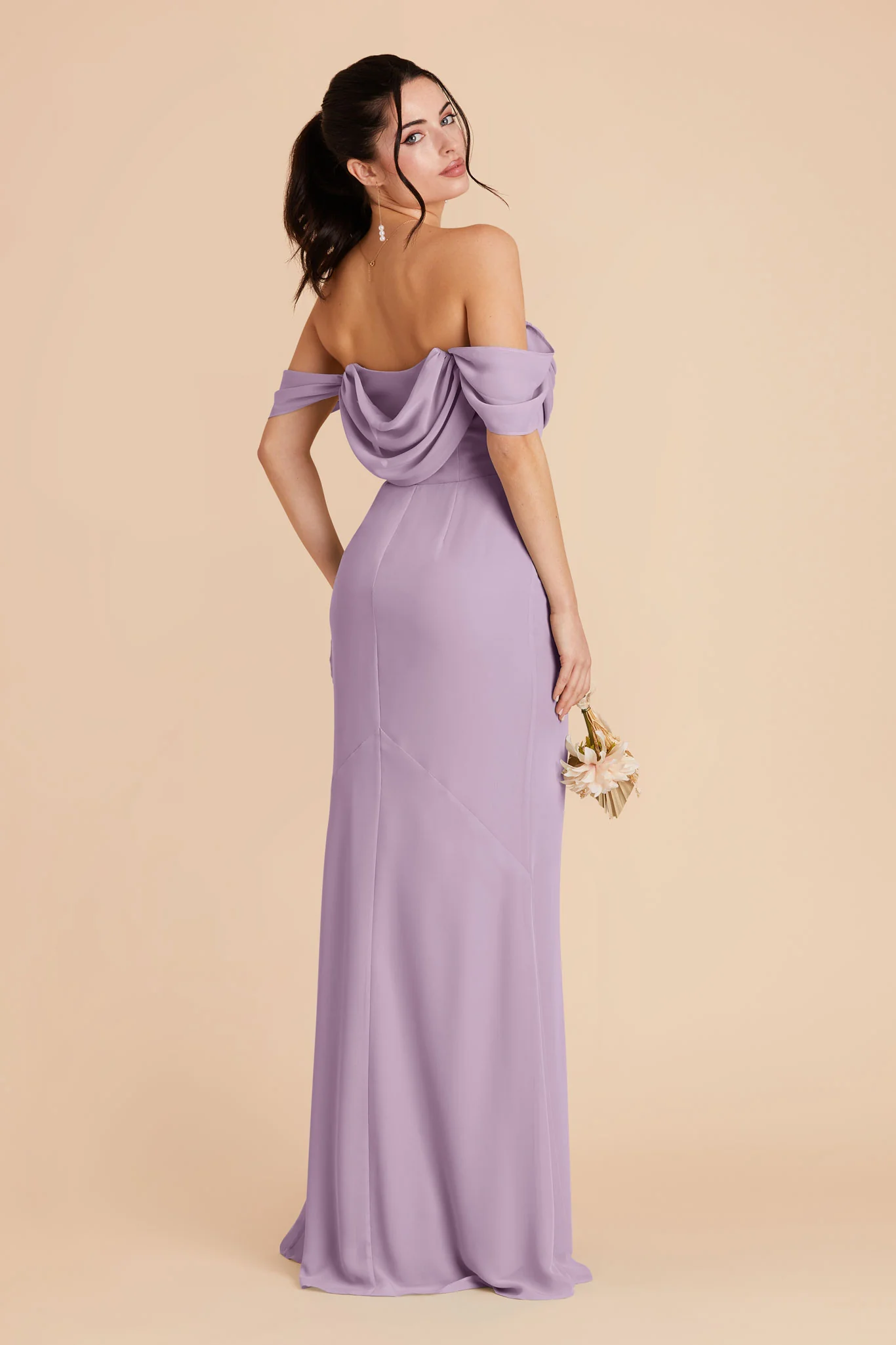 Chiffon Lavender Dress - XNAUWBI