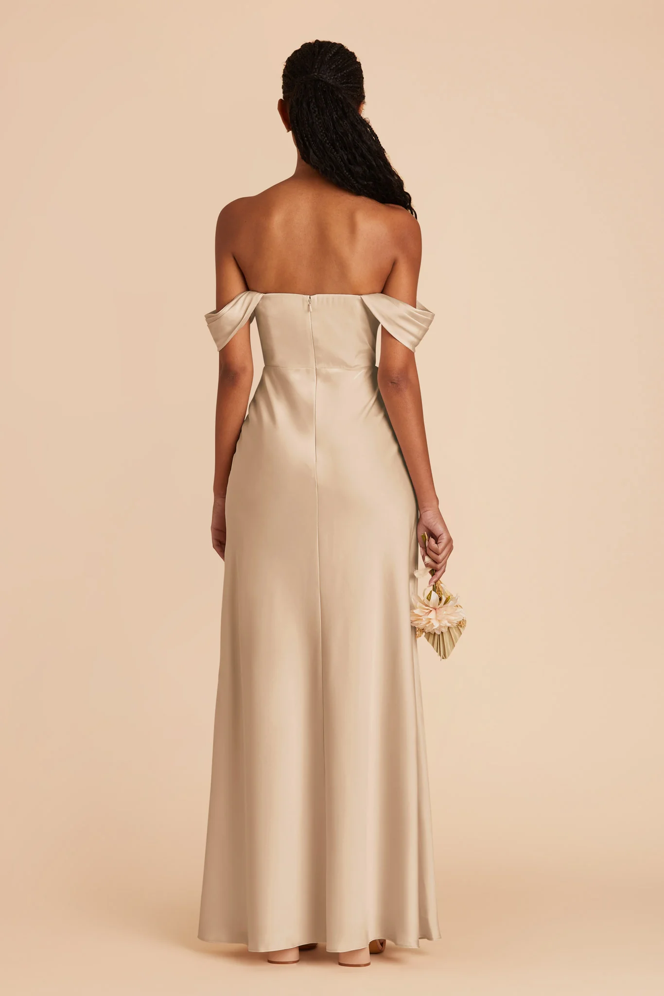 Matte Satin Gold Dress - XNAUWBI