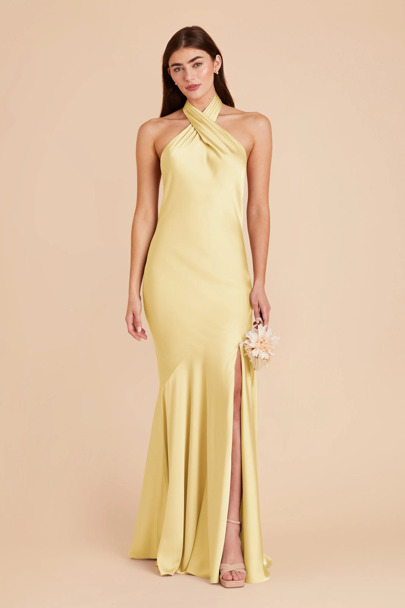 Matte Satin Lemon Sorbet Dress - XNAUWBI