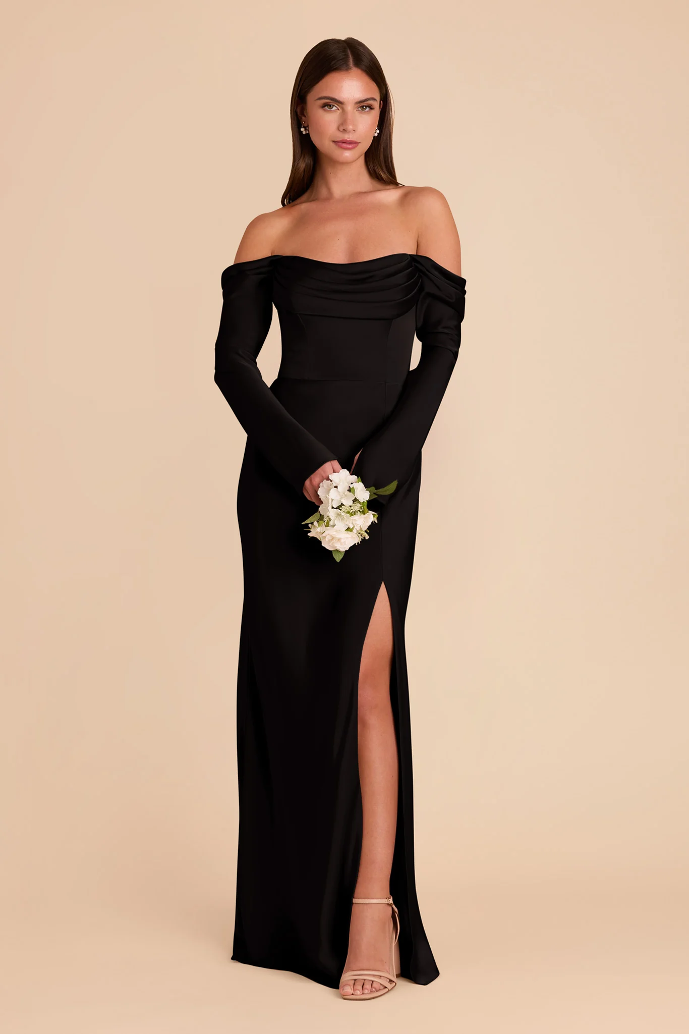 Matte Satin Black Dress - XNAUWBI