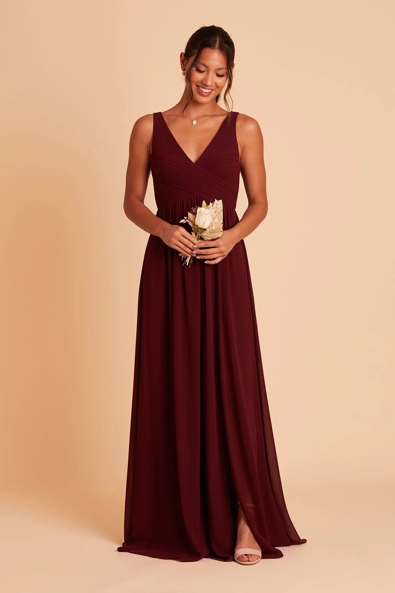 Chiffon Cabernet Dress - XNAUWBI