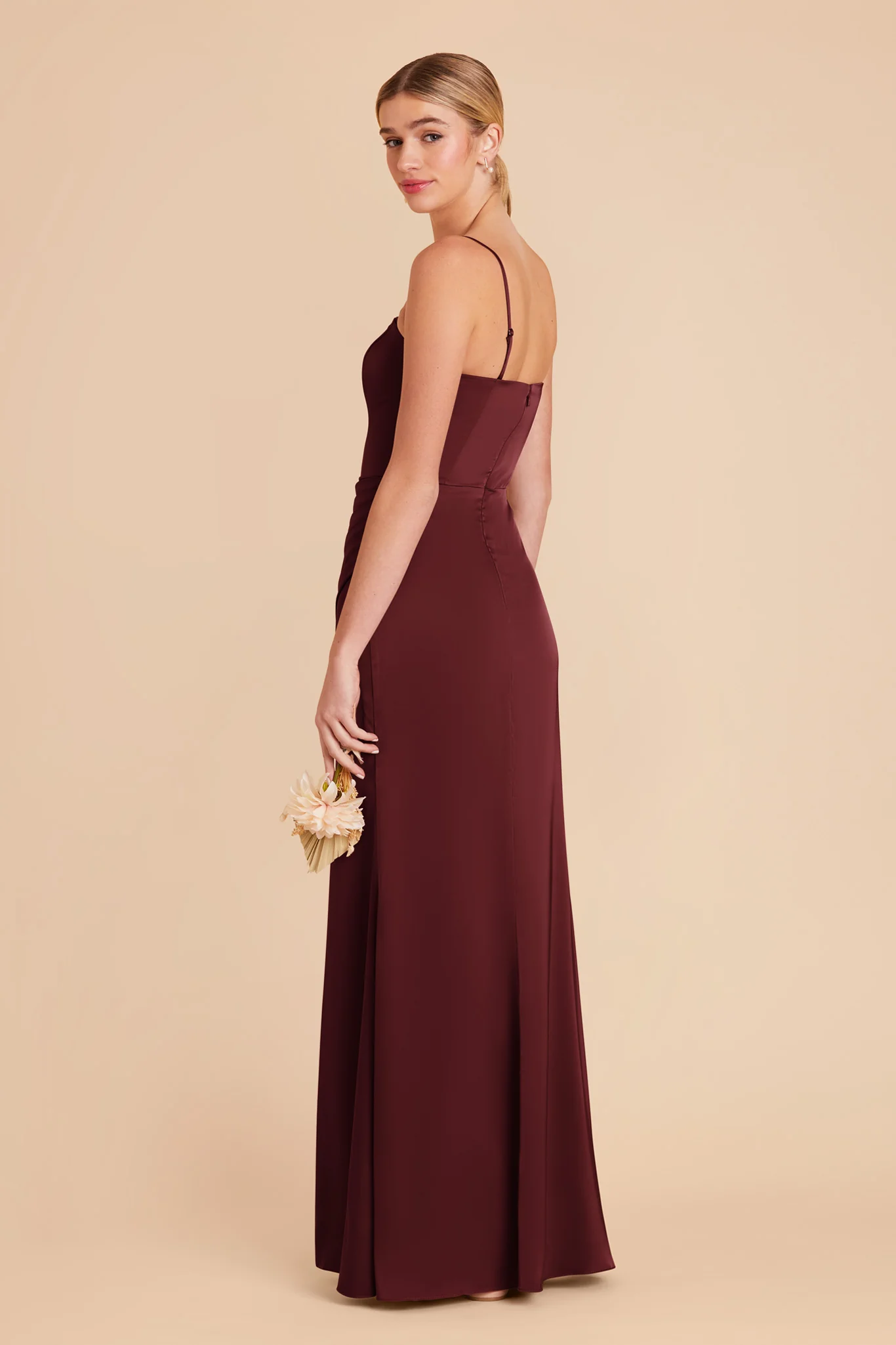 Matte Satin Cabernet Dress - XNAUWBI