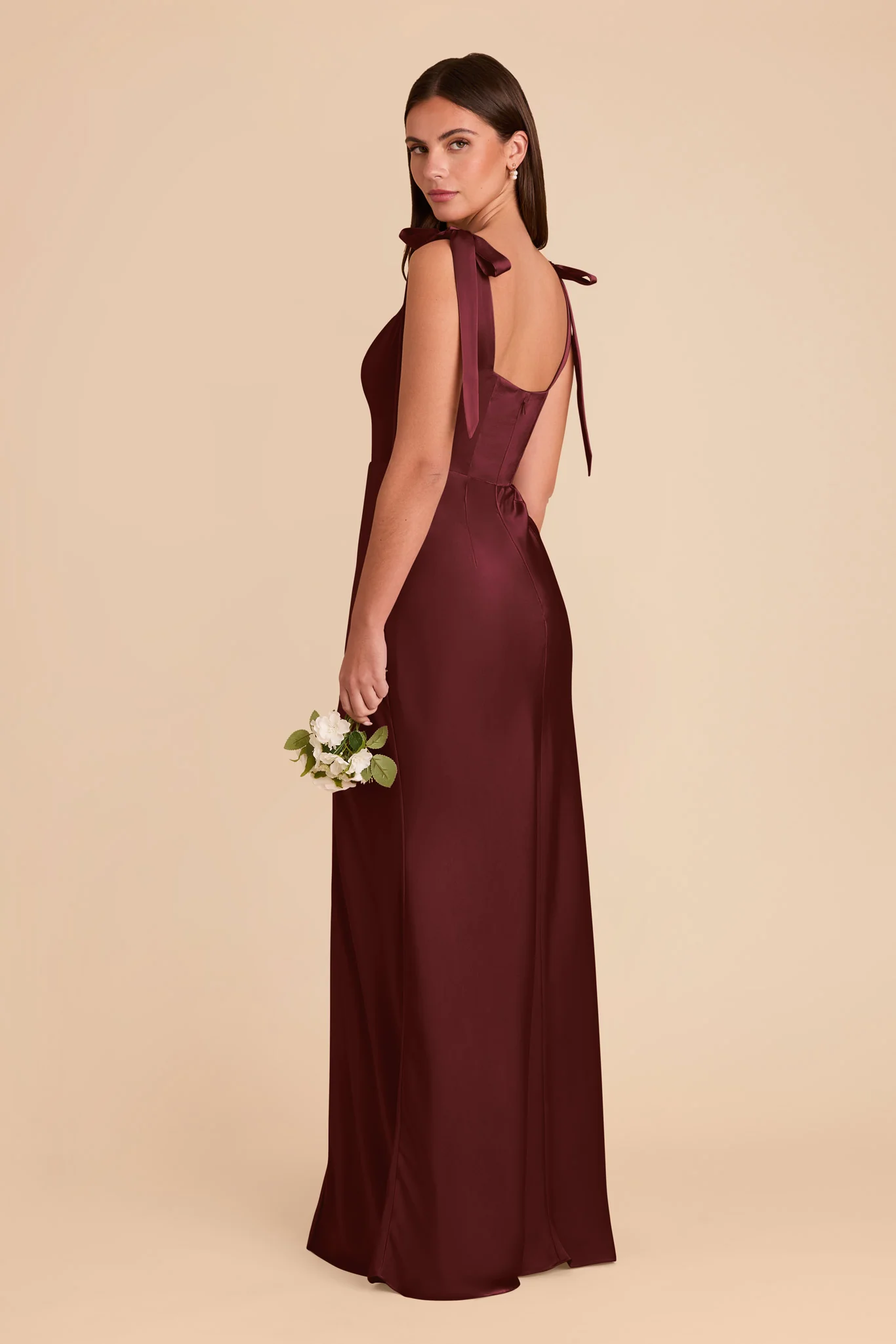 Matte Satin Cabernet Dress - XNAUWBI