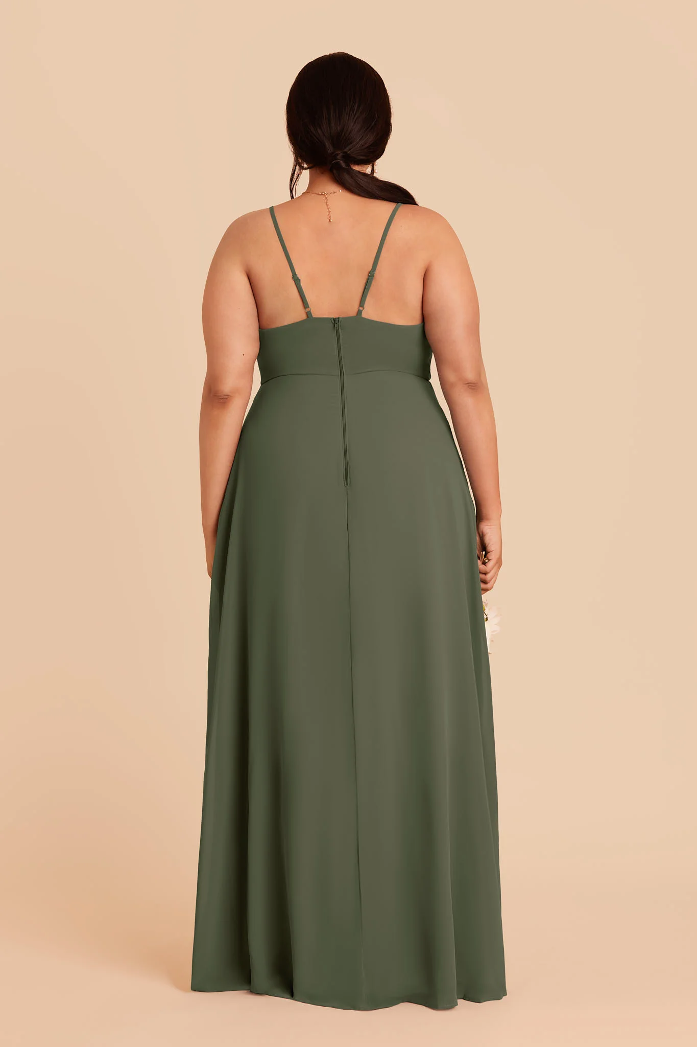 Chiffon Olive Dress - XNAUWBI