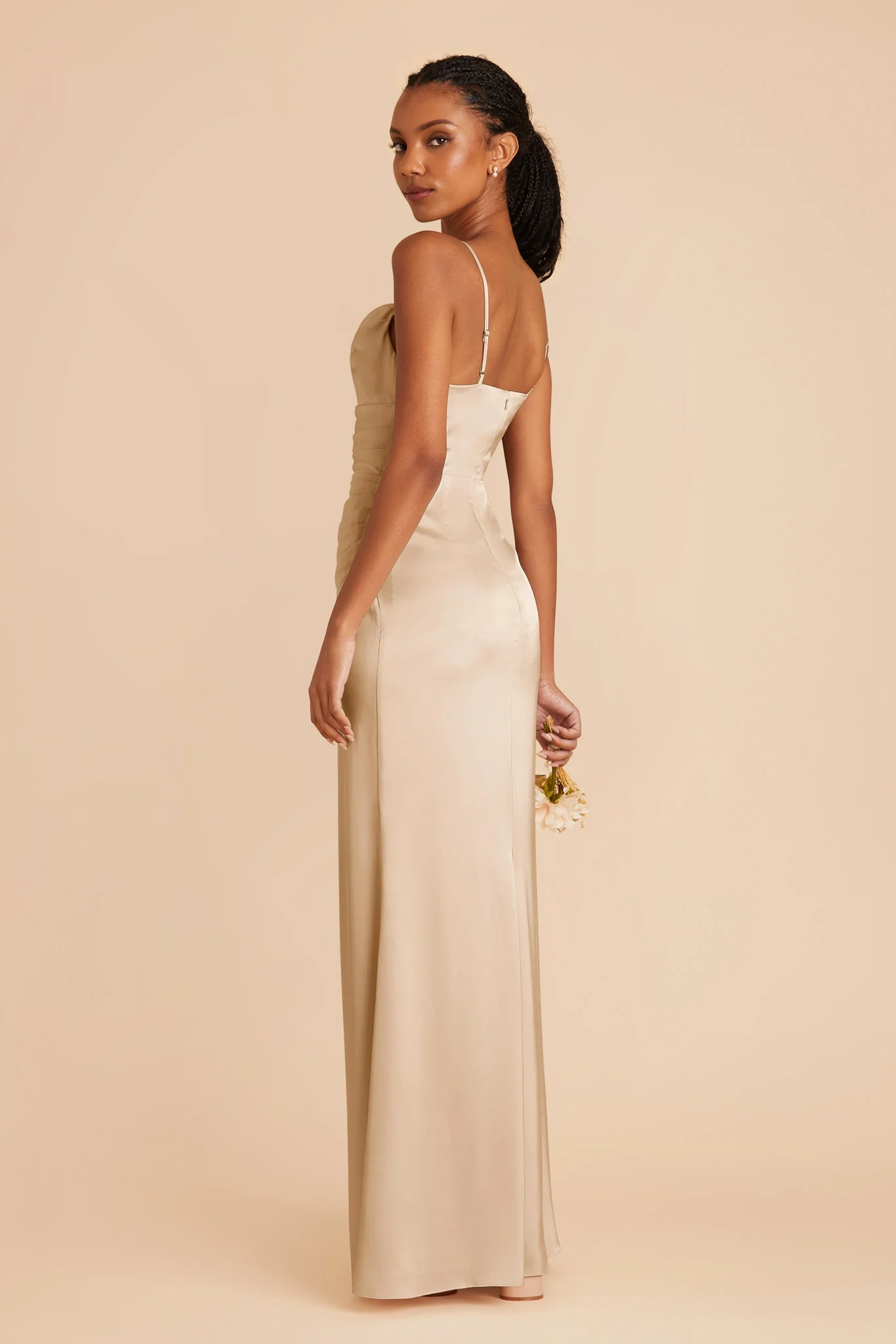 Matte Satin Gold Dress - XNAUWBI