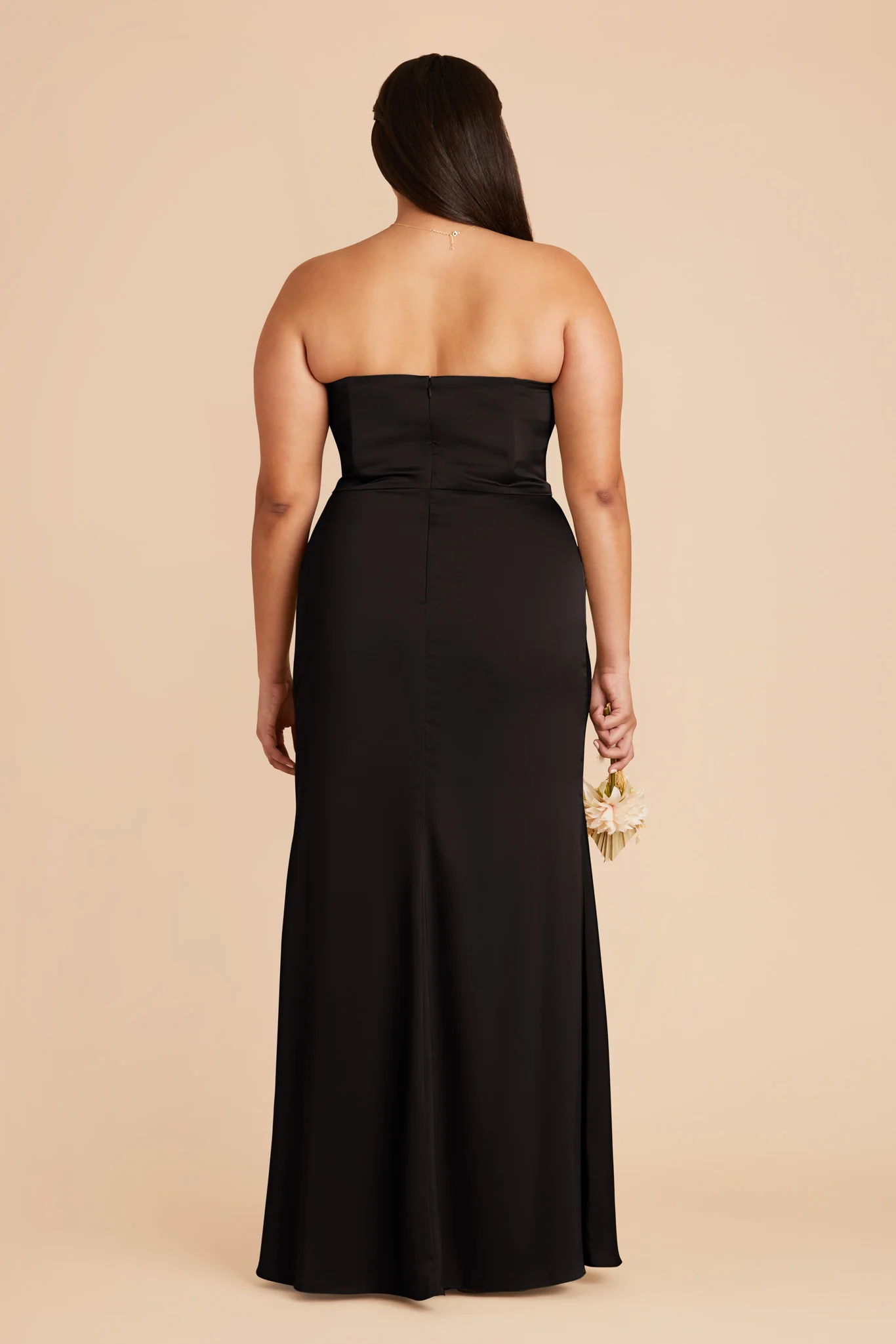 Matte Satin Black Dress - XNAUWBI