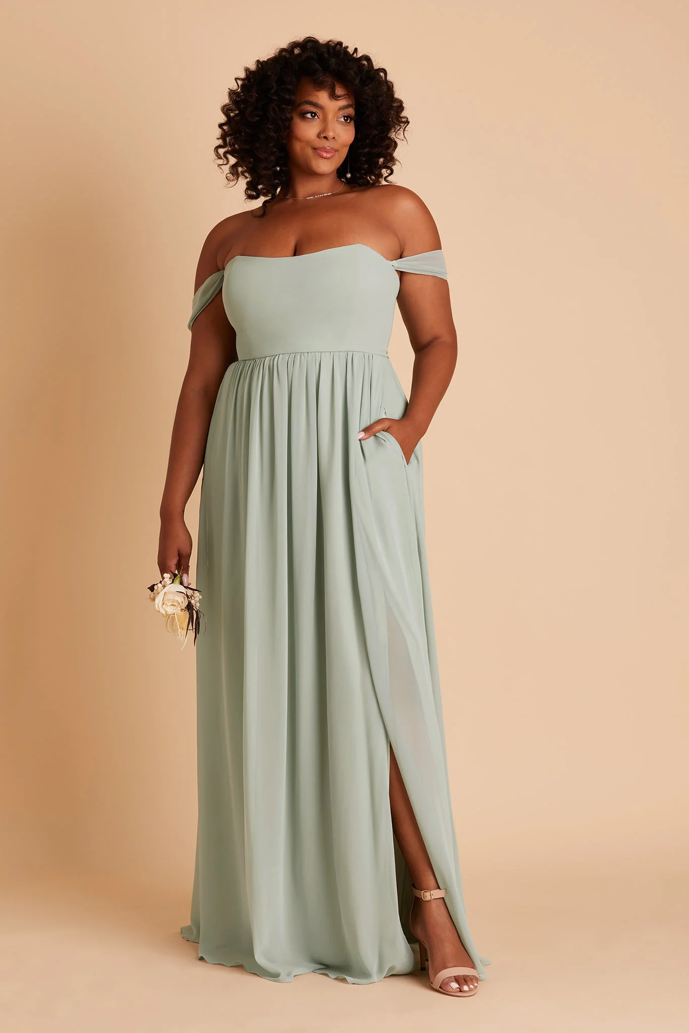 Chiffon Sage Dress - XNAUWBI