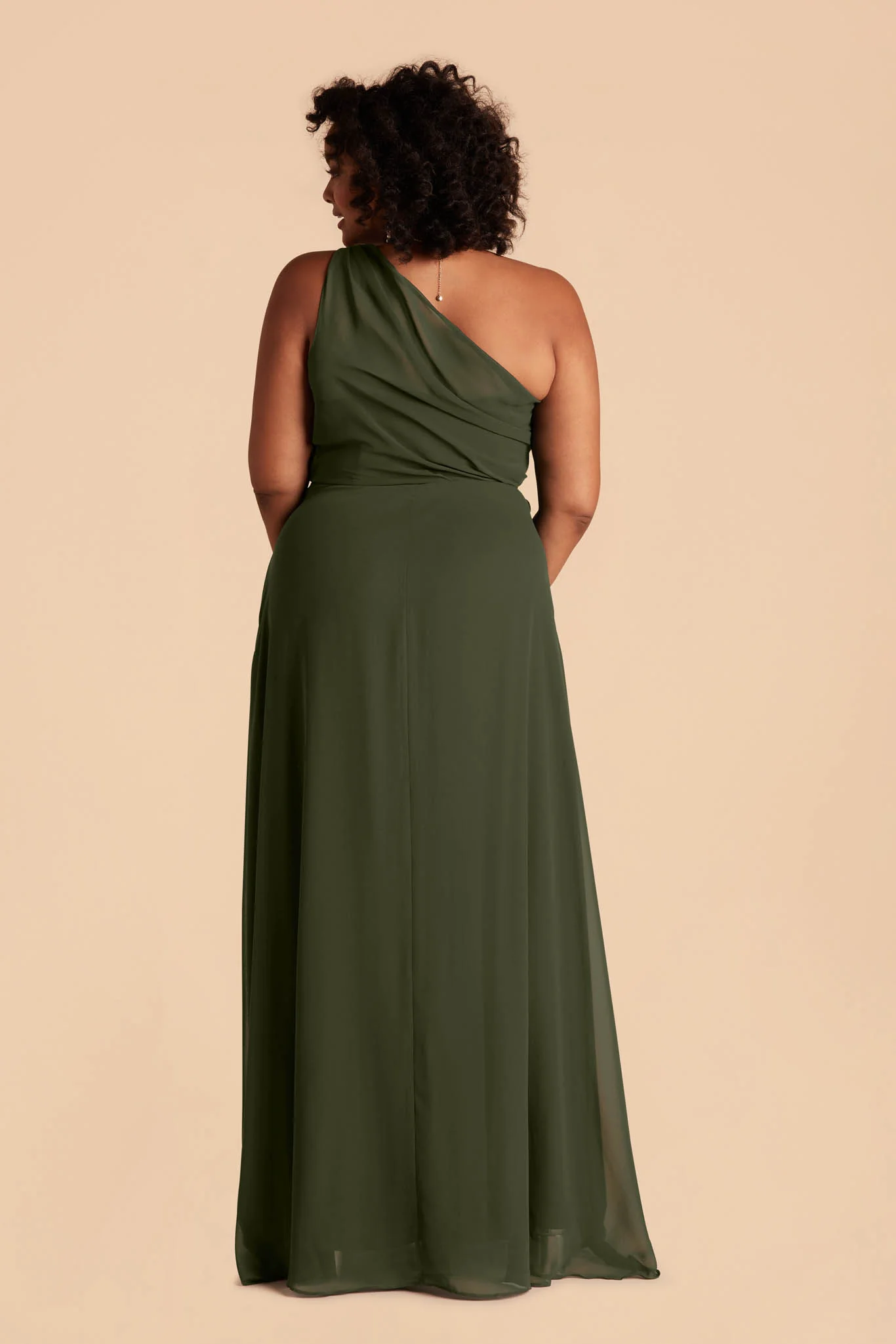 Chiffon Olive Dress - XNAUWBI