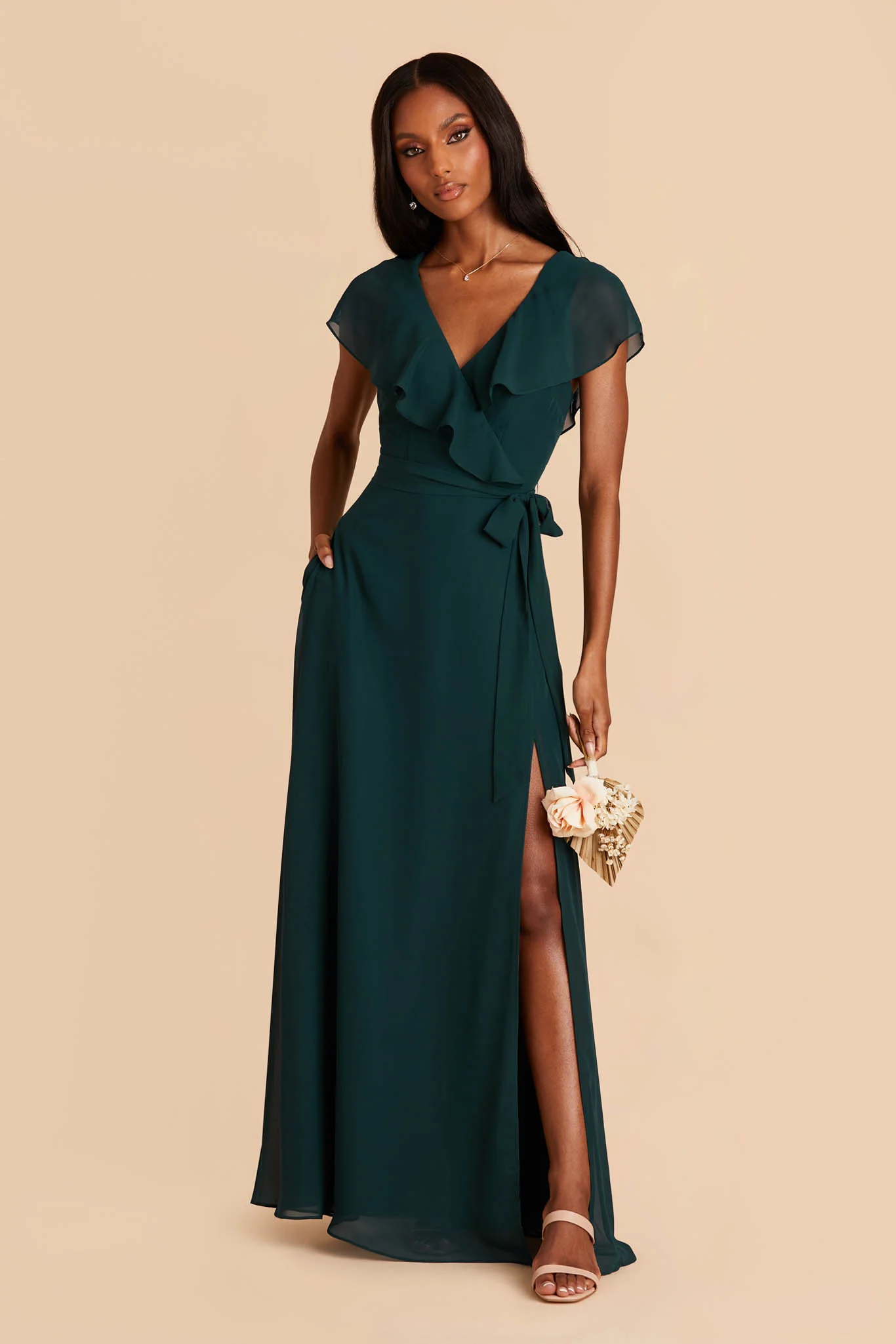 Chiffon Emerald Dress - XNAUWBI