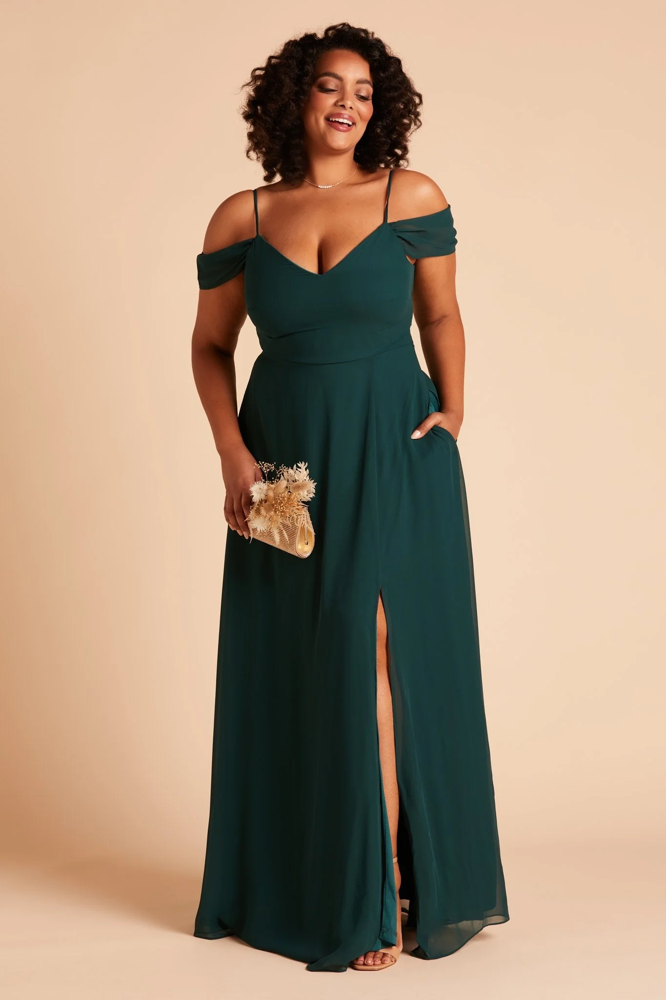 Chiffon Emerald Dress - XNAUWBI