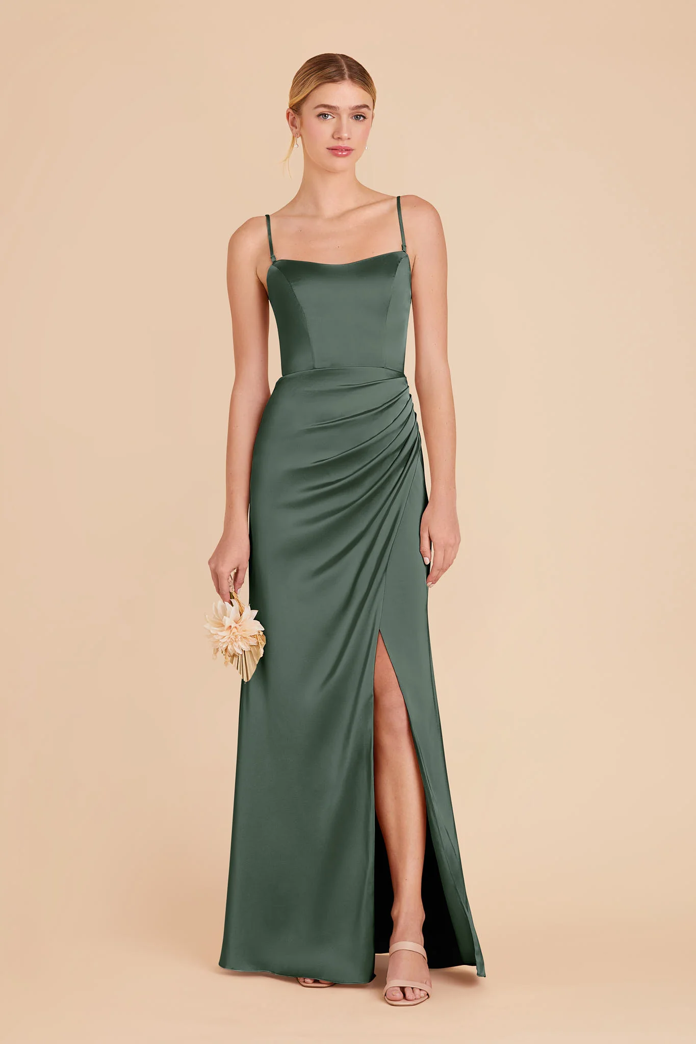 Matte Satin Eucalyptus Dress - XNAUWBI