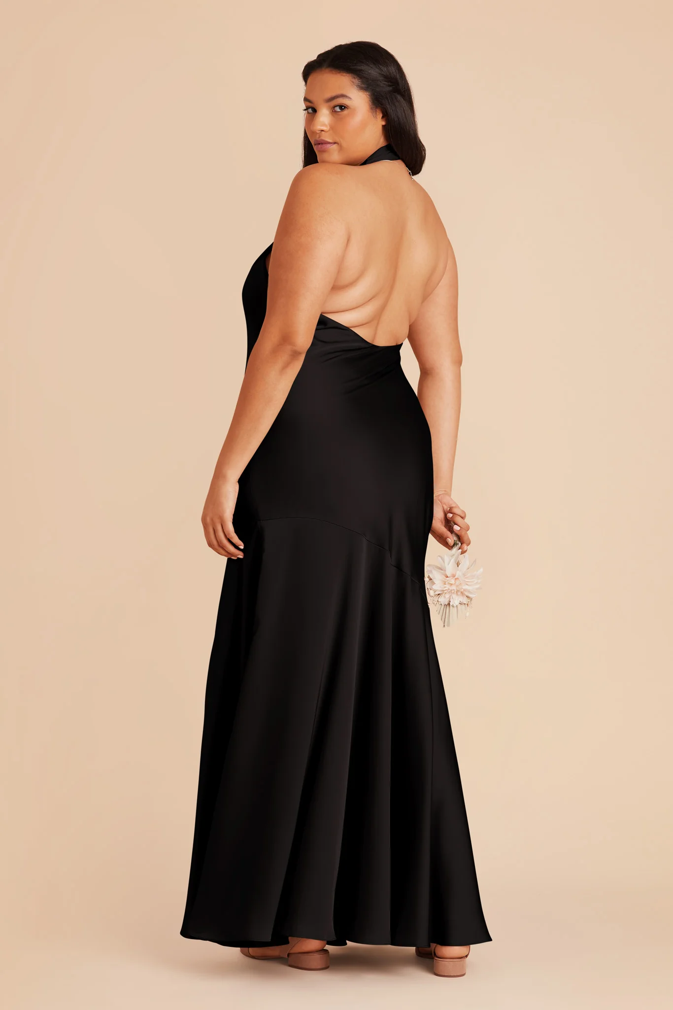 Matte Satin Black Dress - XNAUWBI