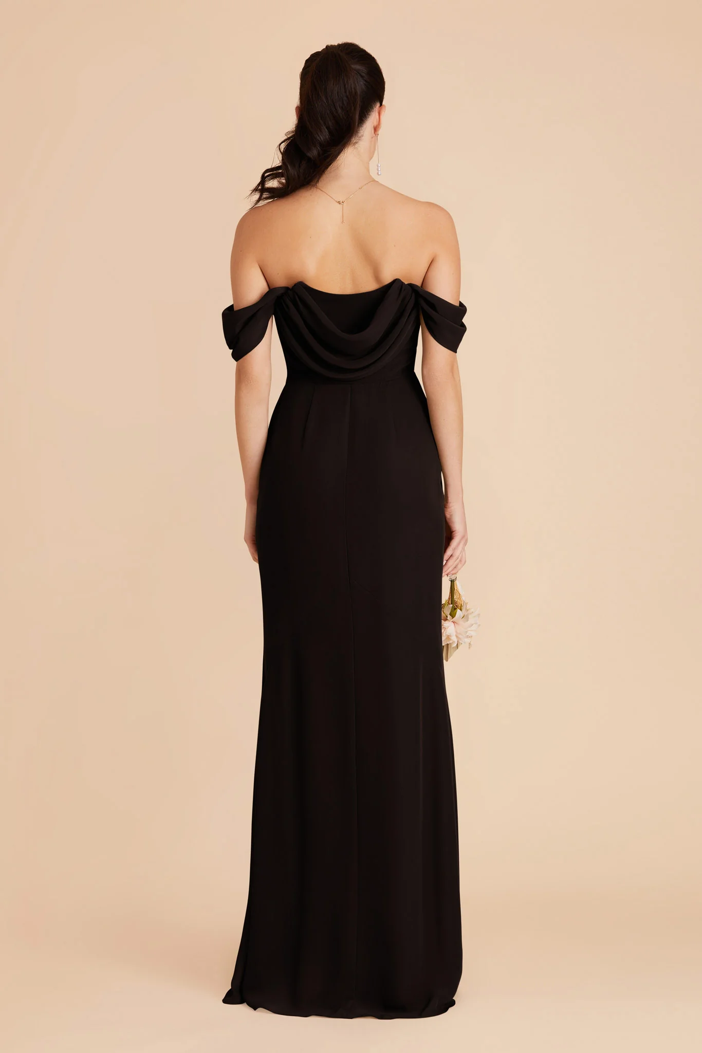 Chiffon Black Dress - XNAUWBI